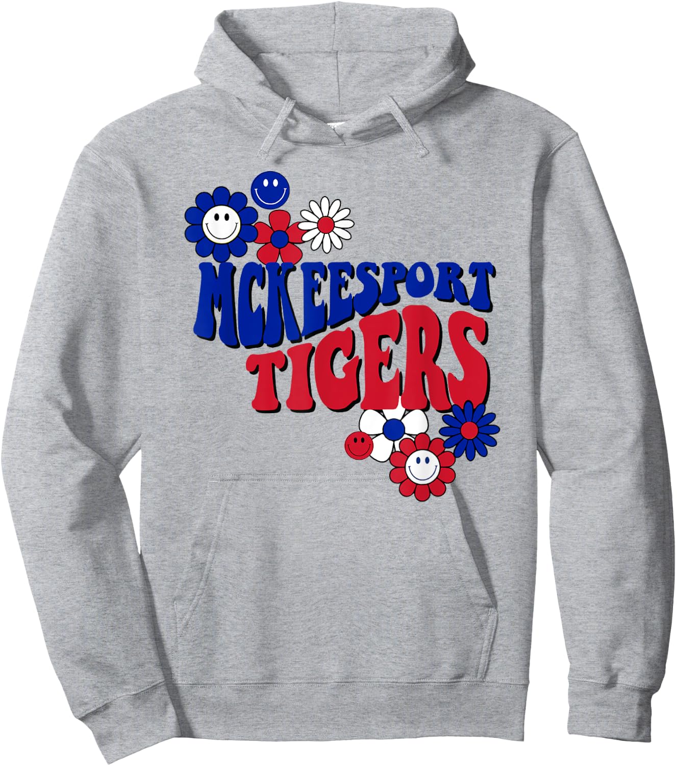 McKeesport Tigers Groovy School Spirit Hoodie - Hoodie | Ash