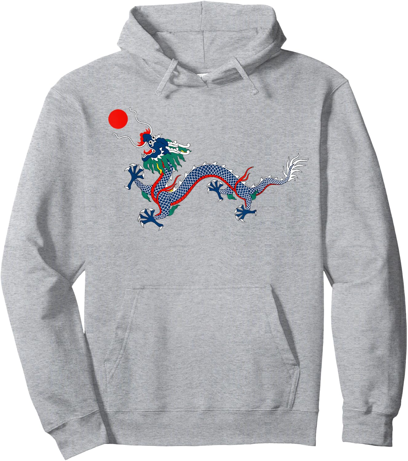 China Flag Imperial Yellow Dragon Flag Qing Dynasty Hoodie - Hoodie | Ash