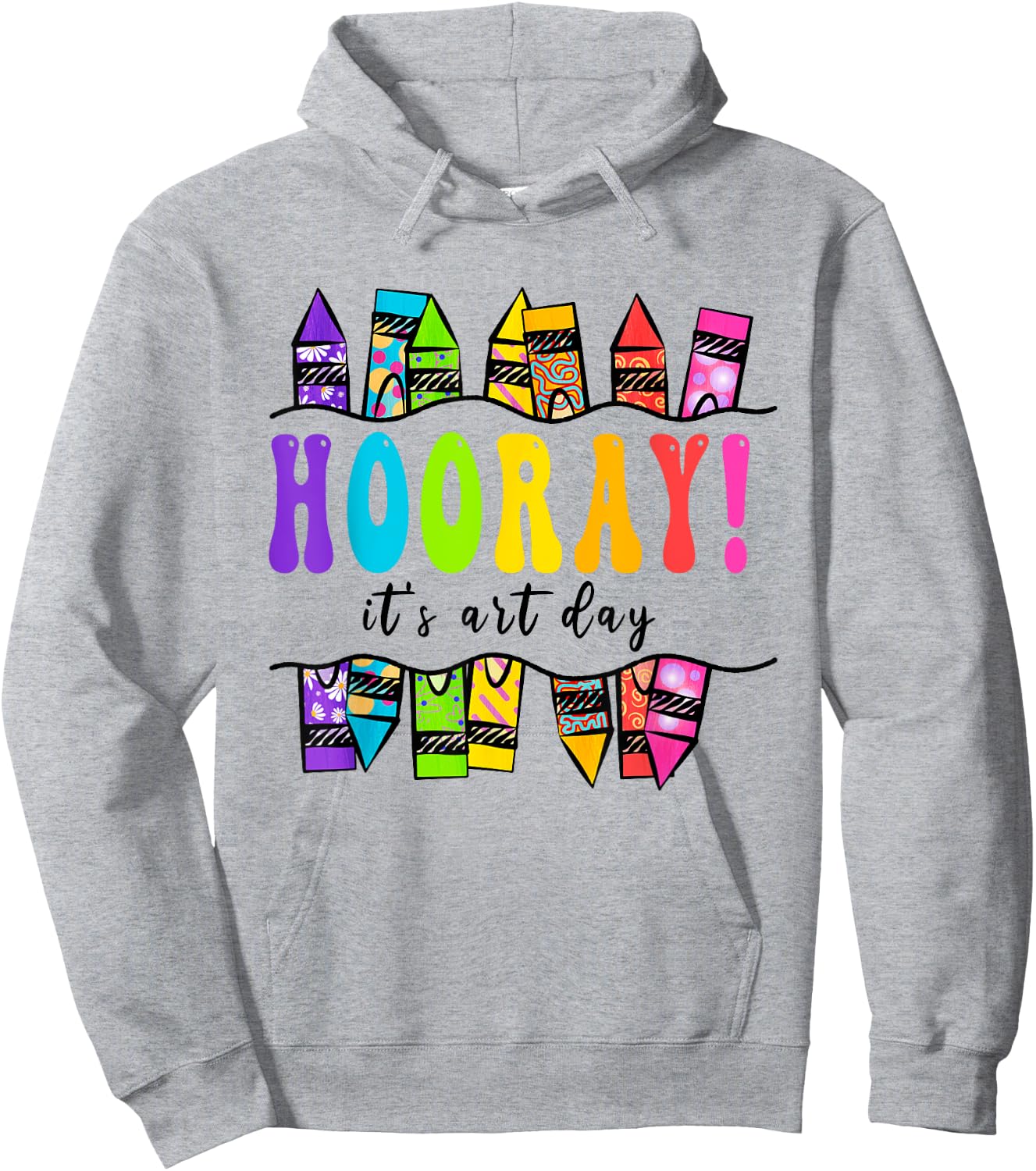Back To School Hooray It's Art Day Art Teacher Art Artist Hoodie - Hoodie | Ash