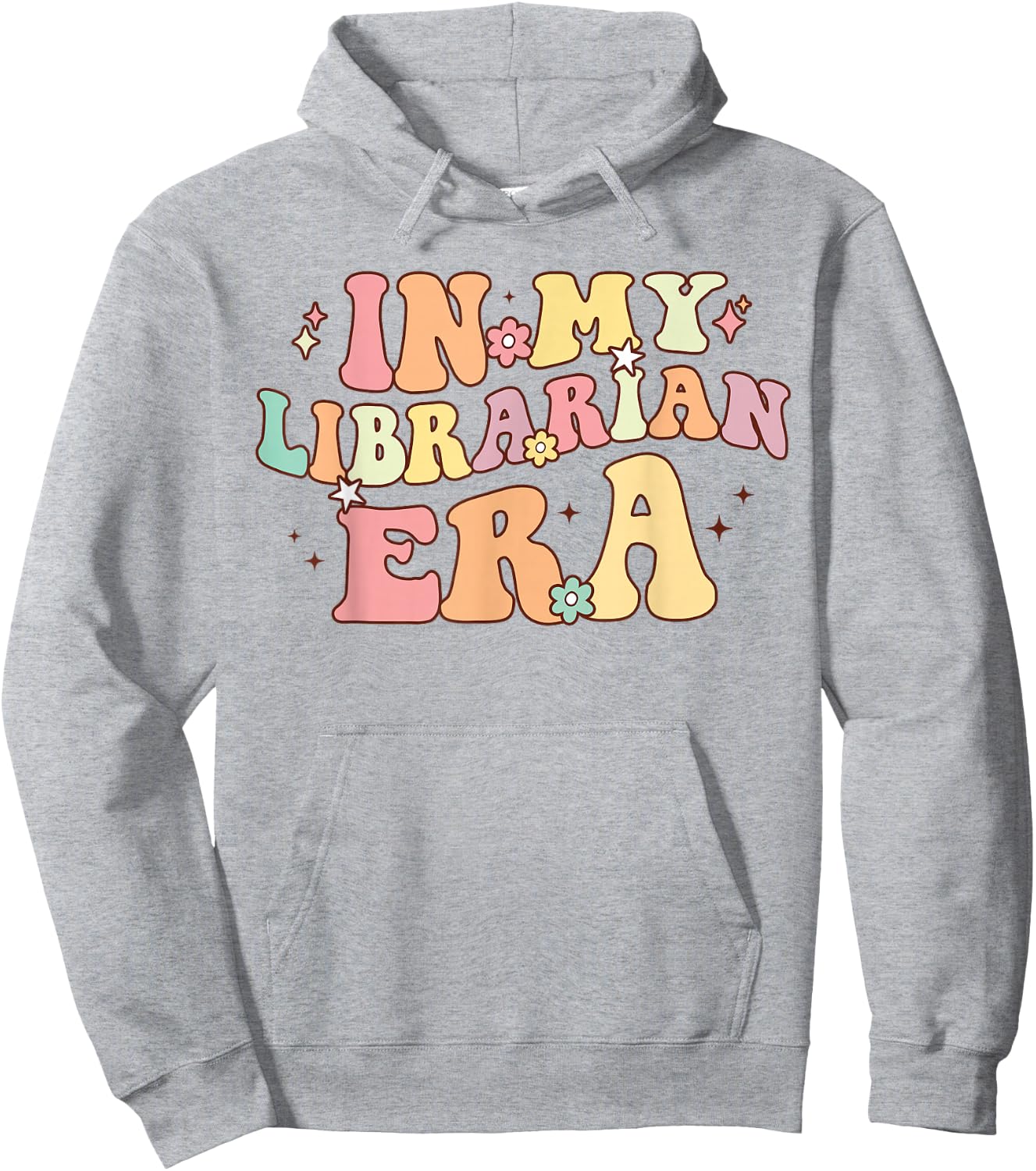 in My Librarian Era Retro Back to School Bookworm Book Lover Hoodie - Hoodie | Ash
