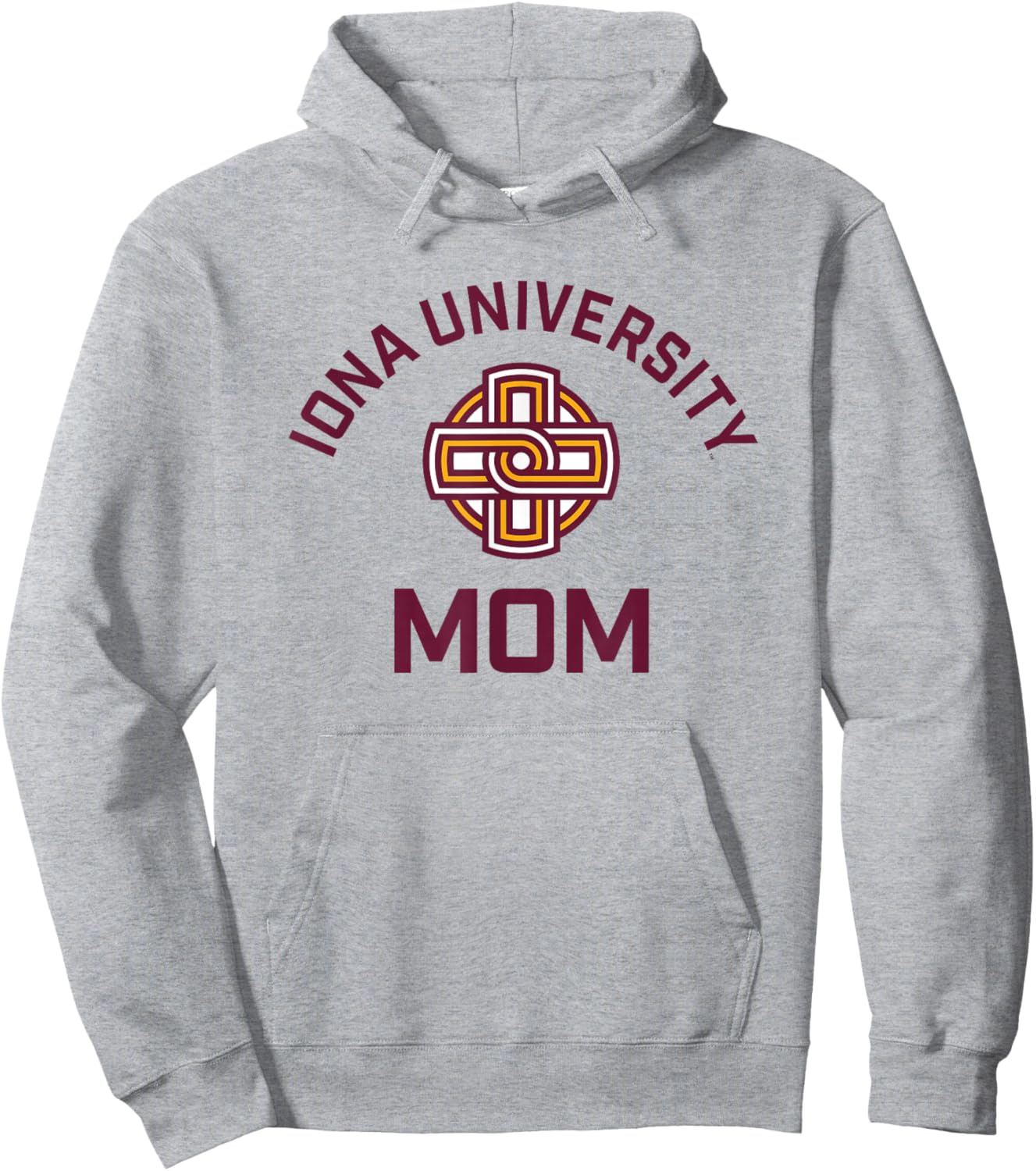 Iona University Gaels Arched Mom Hoodie - Hoodie | Ash