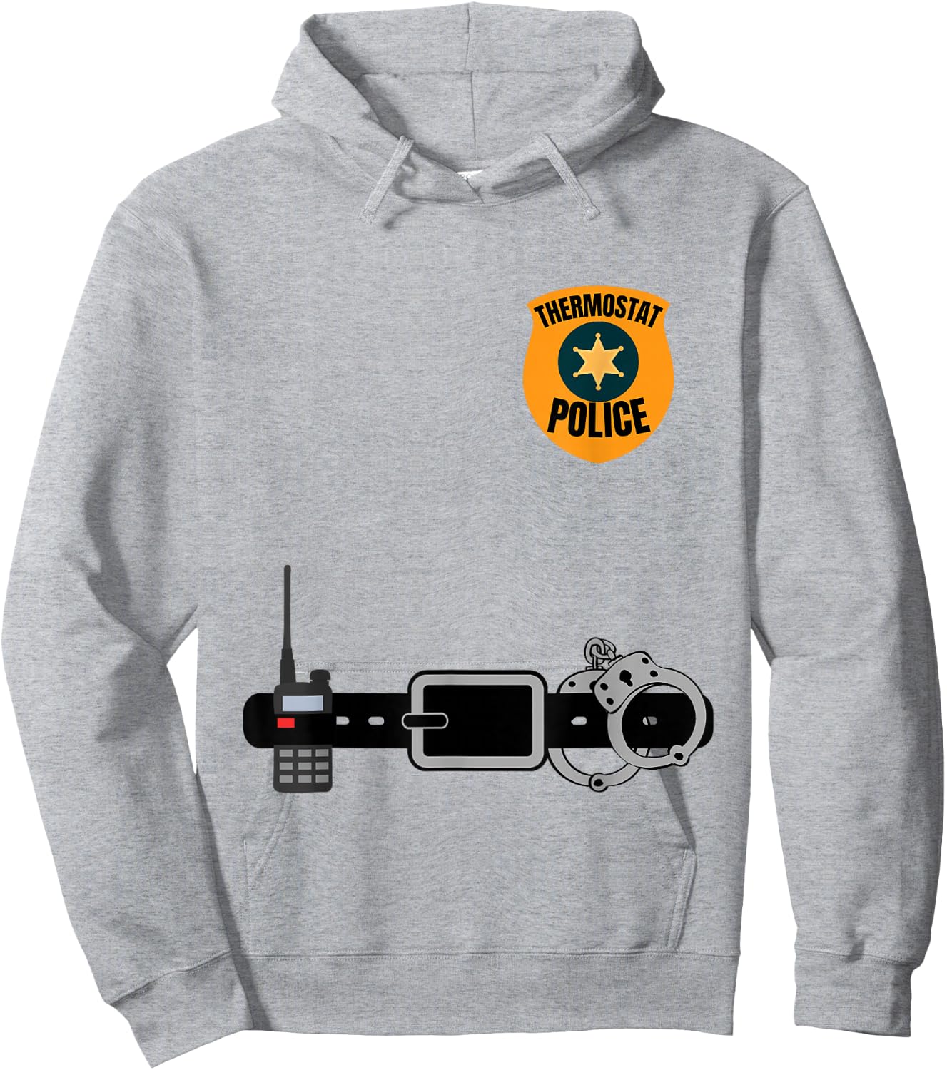 Thermostat Police Funny Temperature Hoodie - Hoodie | Ash