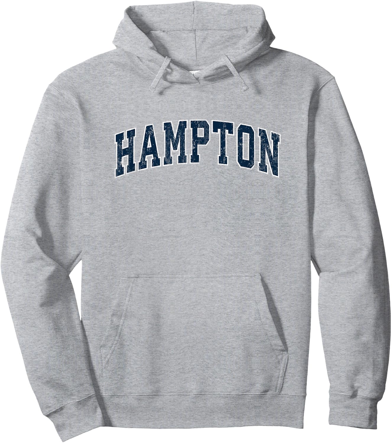 Hampton Virginia VA Vintage Sports Design Navy Design Hoodie - Hoodie | Ash