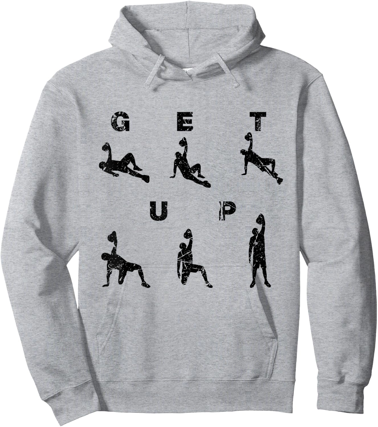 Kettlebell Workout Turkish Get Up Training Gym Fitness Hoodie - Hoodie | Ash