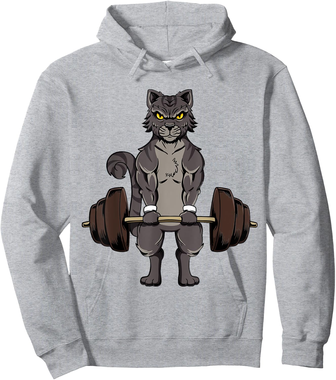 Deadlifting Cat Gym Workout Kitten Deadlifting Weightlifting Women Hoodie - Hoodie | Ash