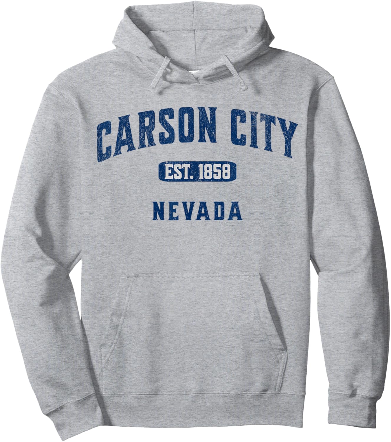 Vintage Athletic Souvenir Visit Carson City Nevada Hoodie - Hoodie | Ash