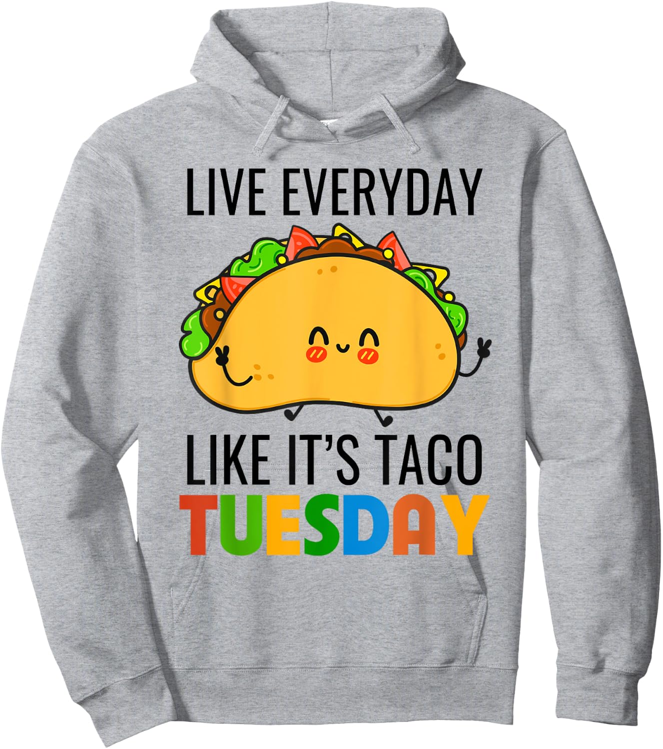 Funny Everyday Like Taco Tuesday Cute Taco Kids Boys Girls Hoodie - Hoodie | Ash