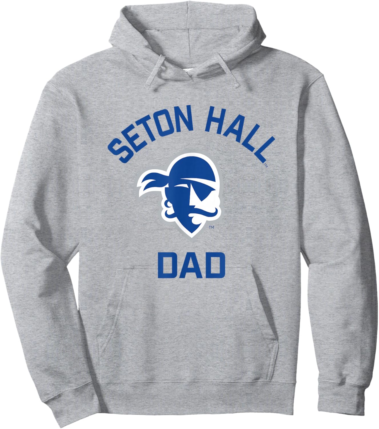 Seton Hall University SHU Pirates Arched Dad Hoodie - Hoodie | Ash