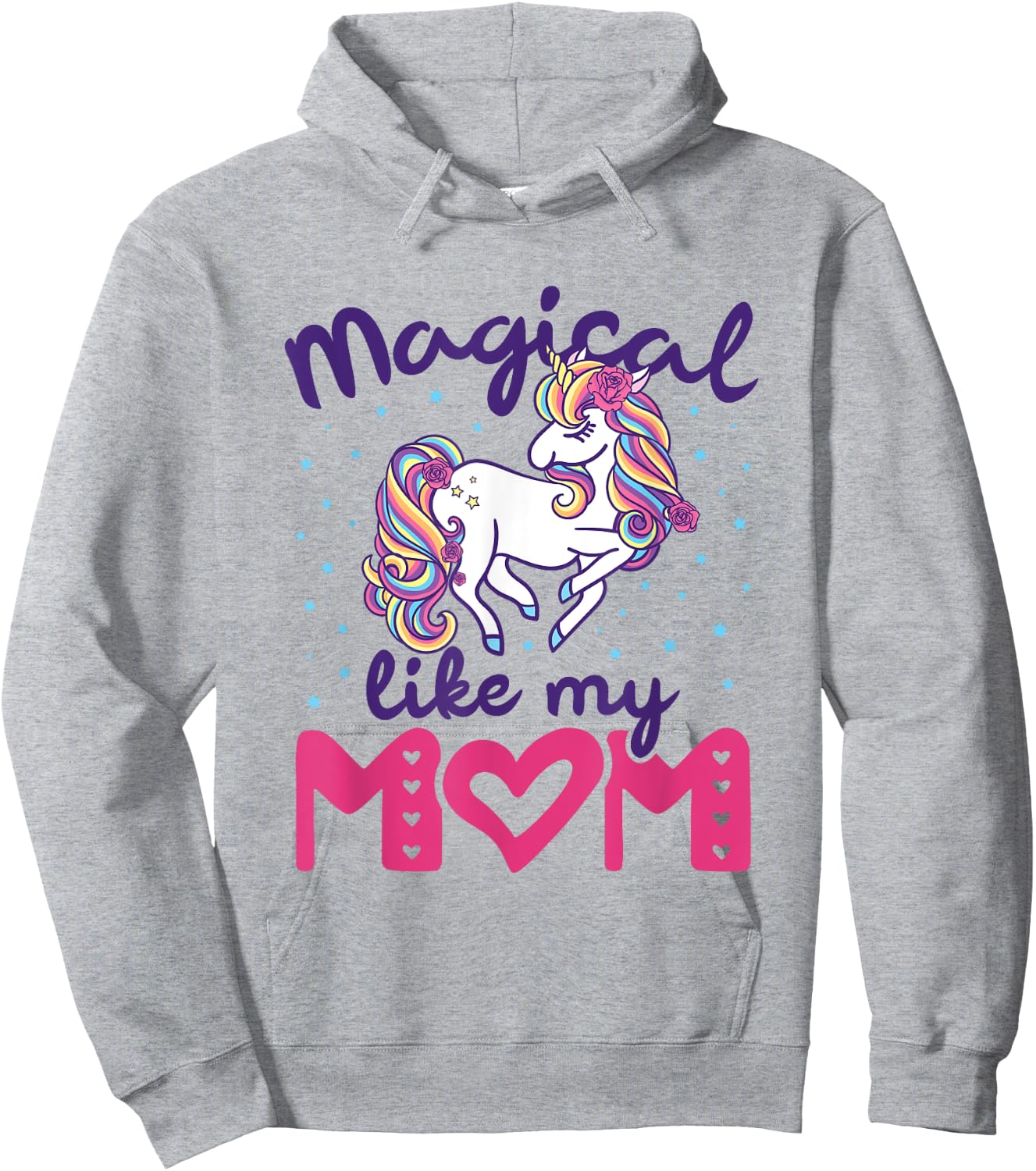 Magical Like My Mom Unicorn Girls Toddler Daughter Cute Hoodie - Hoodie | Ash