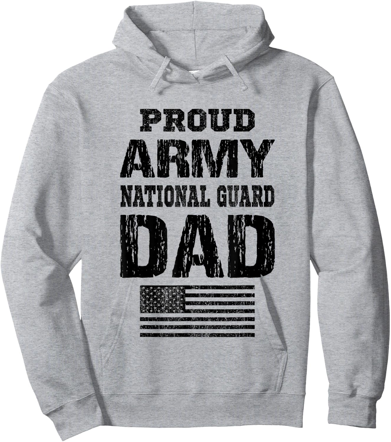 Vintage Proud Army National Guard Dad U.S Military Gift Hoodie - Hoodie | Ash
