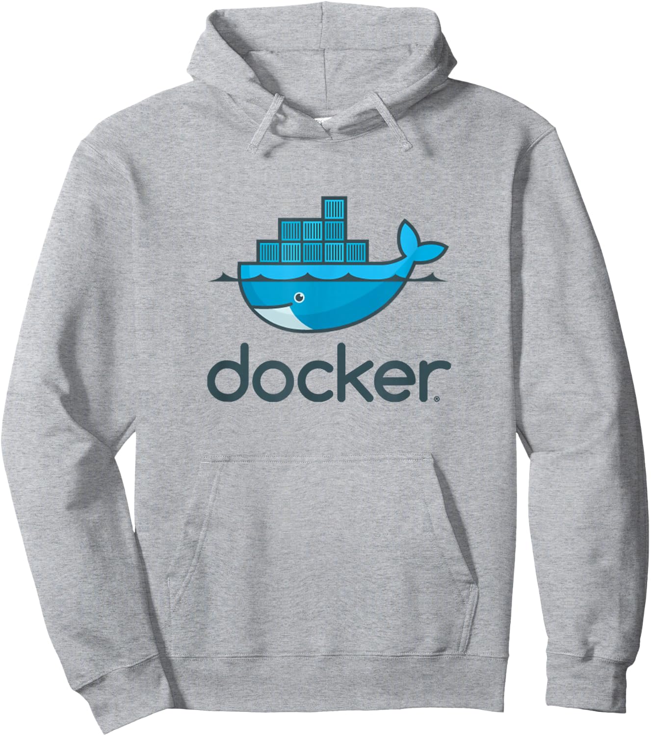 Docker logo container Linux DevOps programming coding Hoodie - Hoodie | Ash