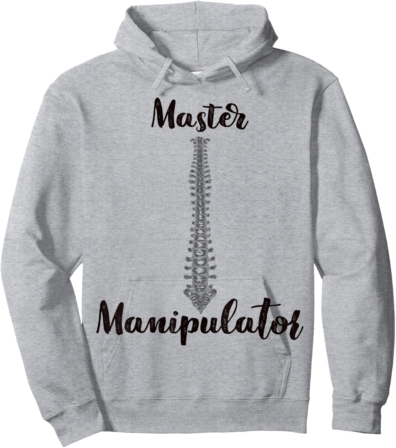 Funny Pun Chiropractor "Master Manipulator" Occupation Gift Hoodie - Hoodie | Ash