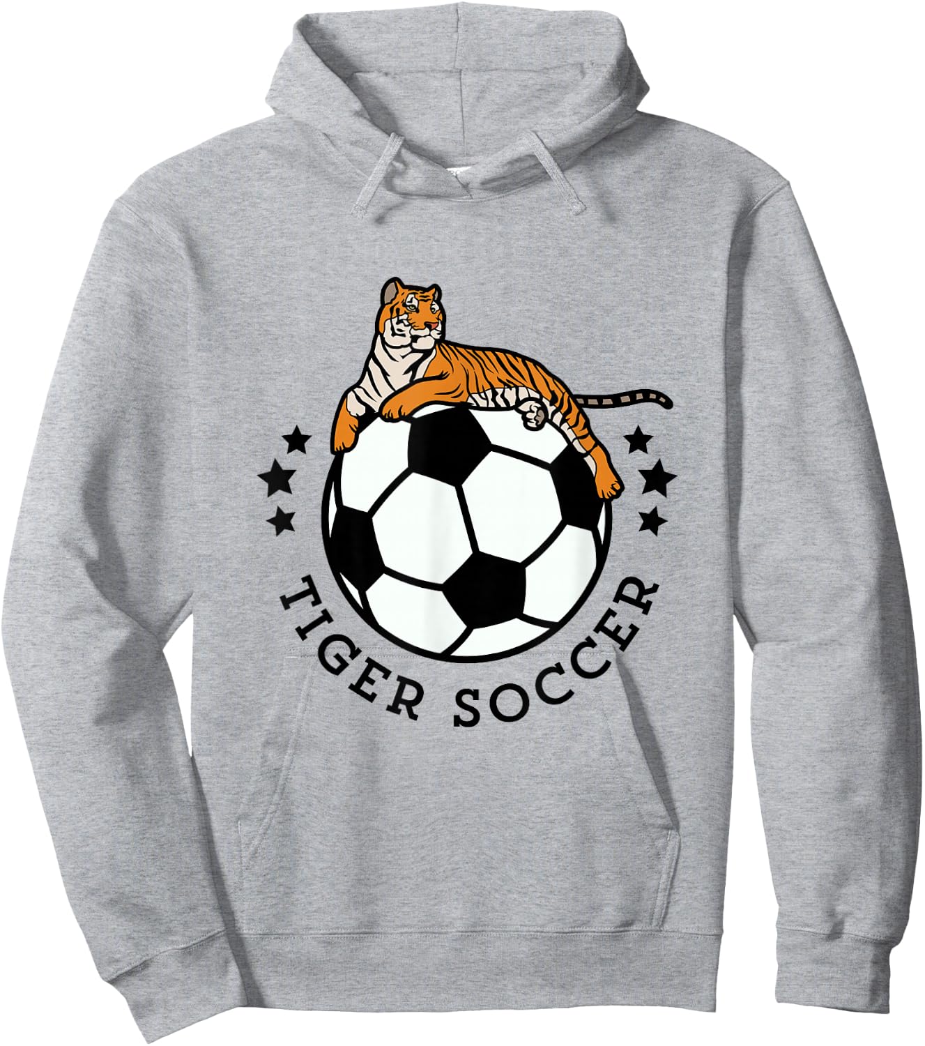Soccer Sport Tiger, Team Soccer Apparel, Soccer Athletics Hoodie - Hoodie | Ash