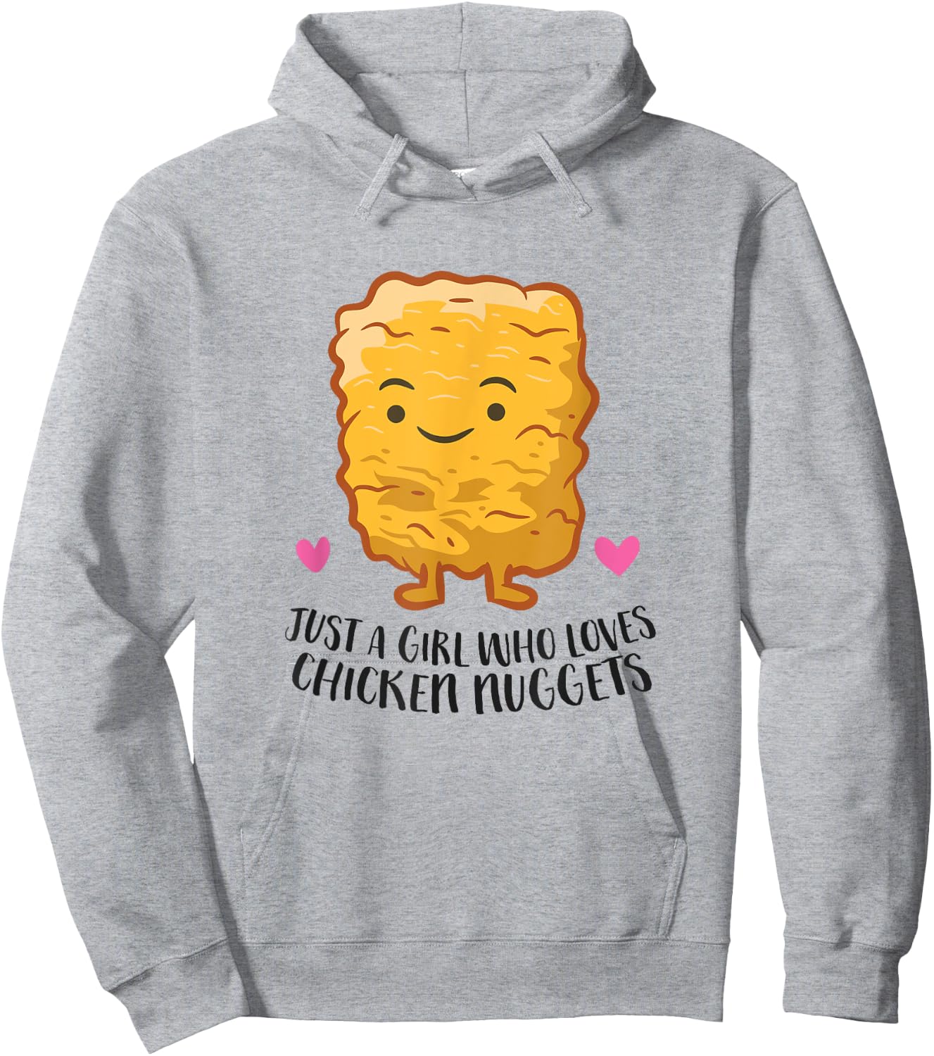 Just A Girl Who Loves Chicken Nuggets Hoodie - Hoodie | Ash