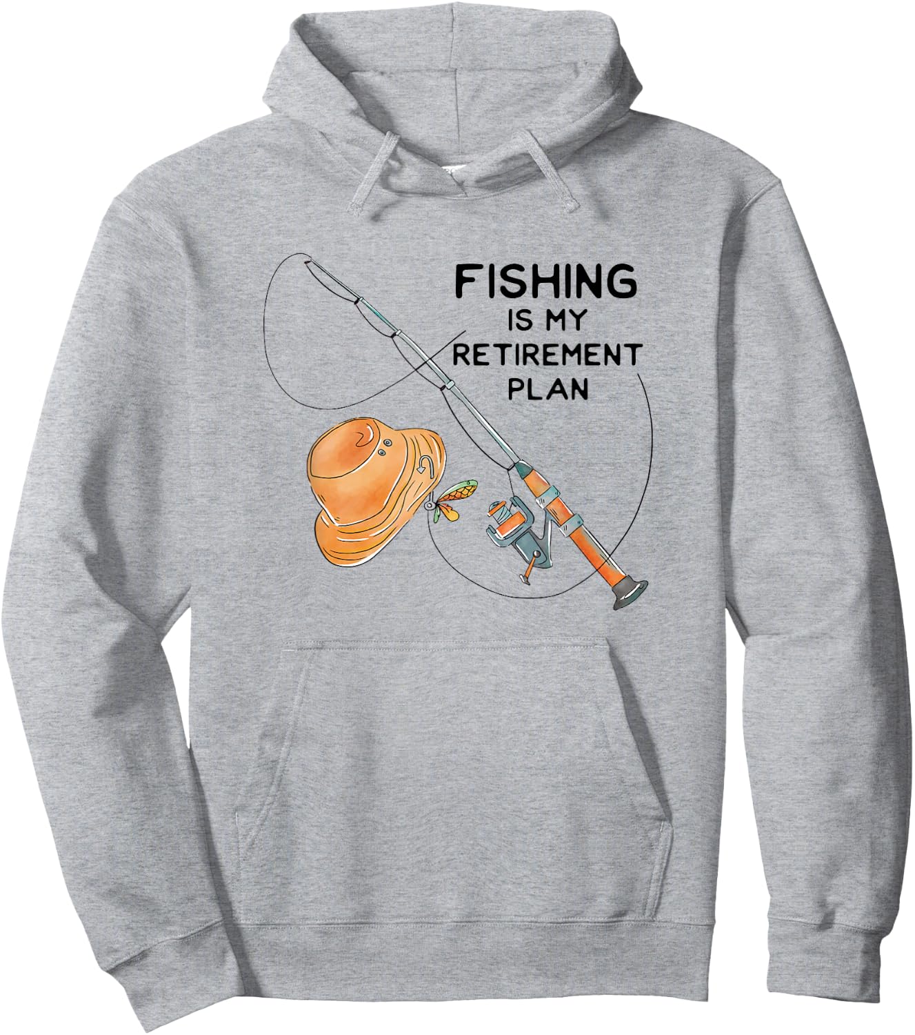 Fishing Is My Retirement Plan - Fun Retired Gift Hoodie - Hoodie | Ash