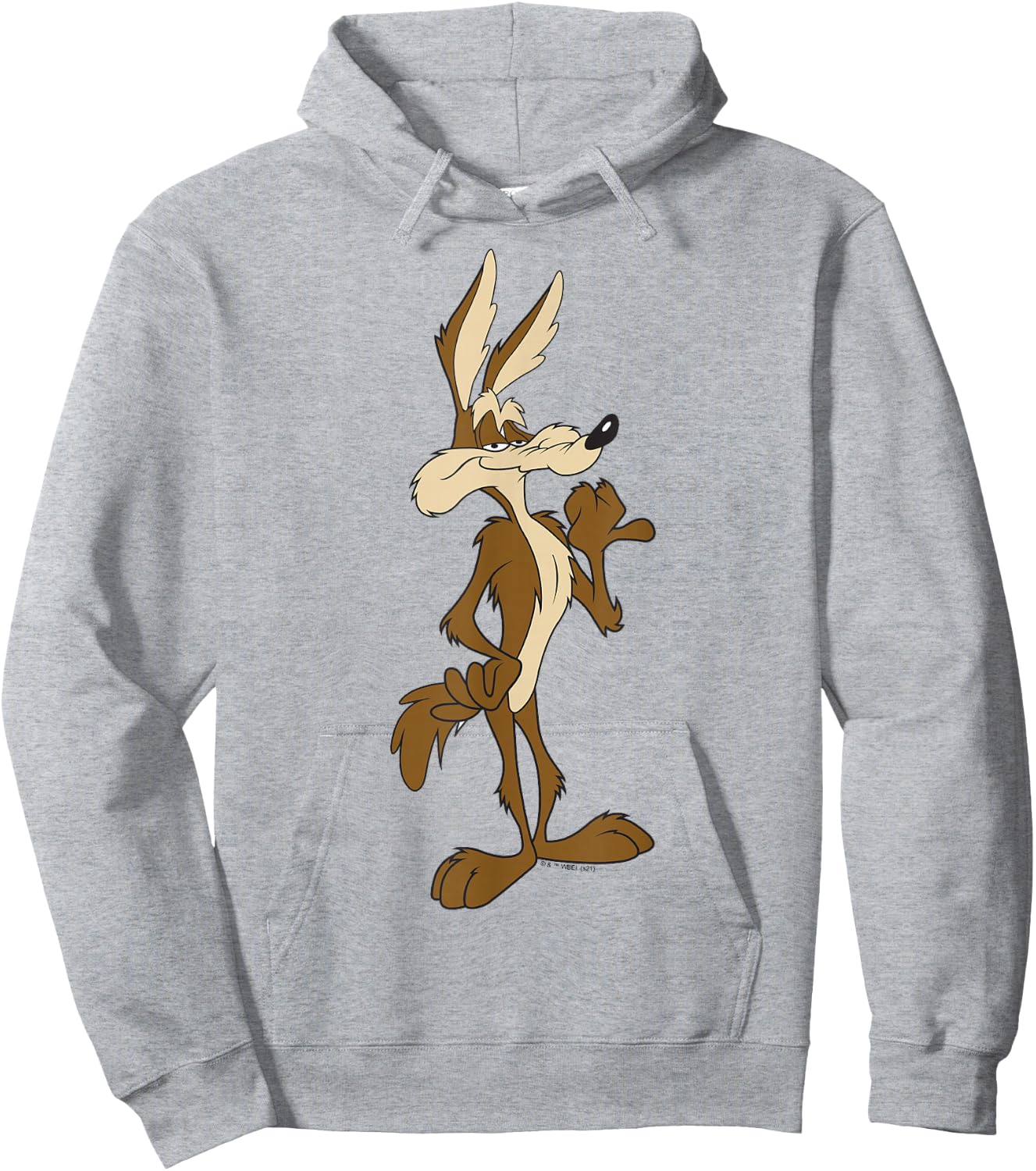 Looney Tunes Wile E. Coyote Confident Stance Hoodie - Hoodie | Ash