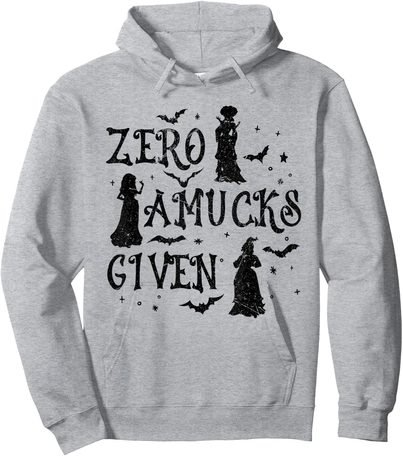 Zero Amucks Given Witches Bats Halloween Hoodie - Hoodie | Ash
