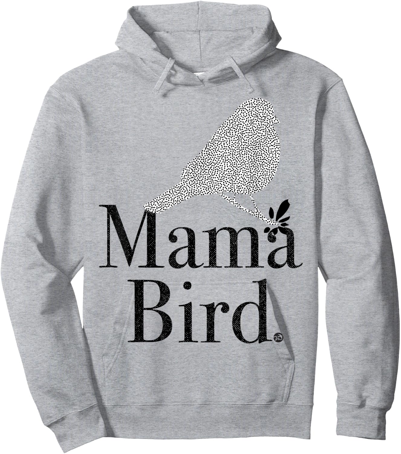 MAMA BIRD - black letters - mom, matching, baby mama, mother Hoodie - Hoodie | Ash