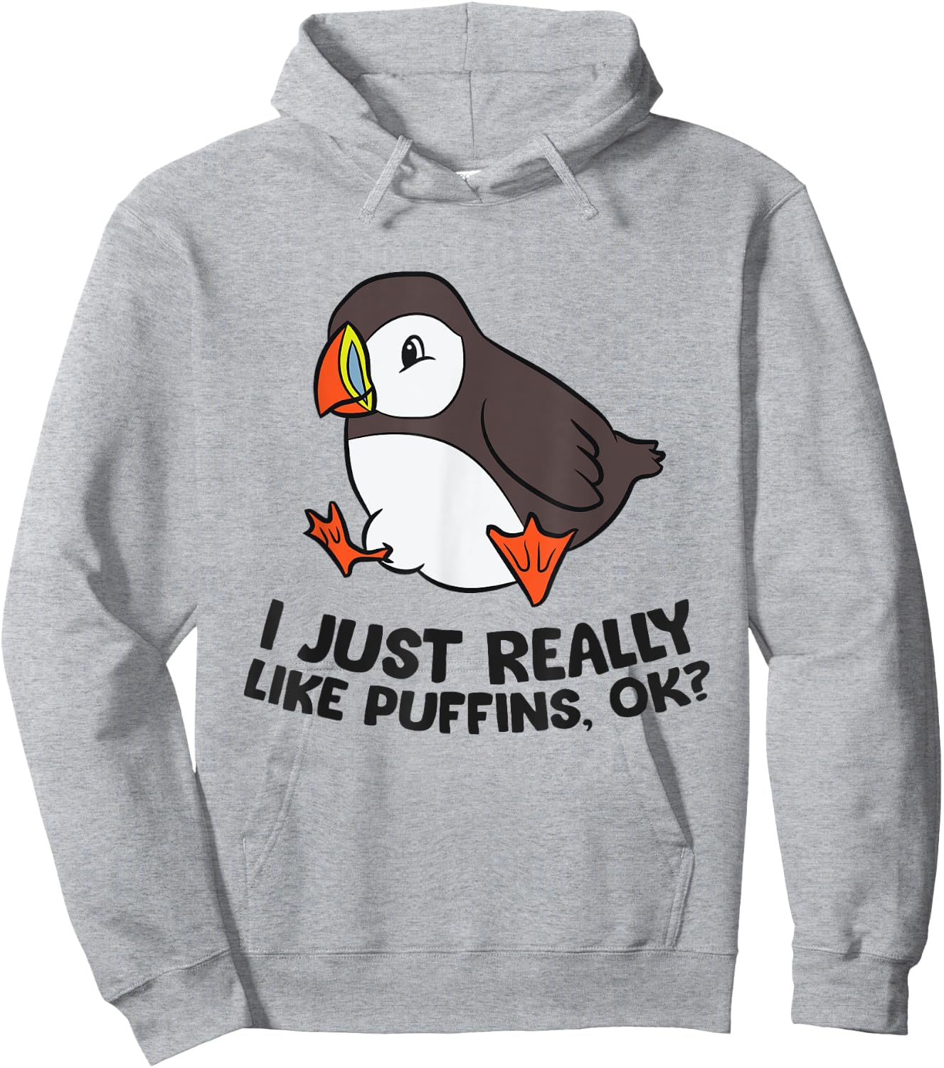 I Just Really Like Puffins, Ok? Love Puffin Birds Hoodie - Hoodie | Ash