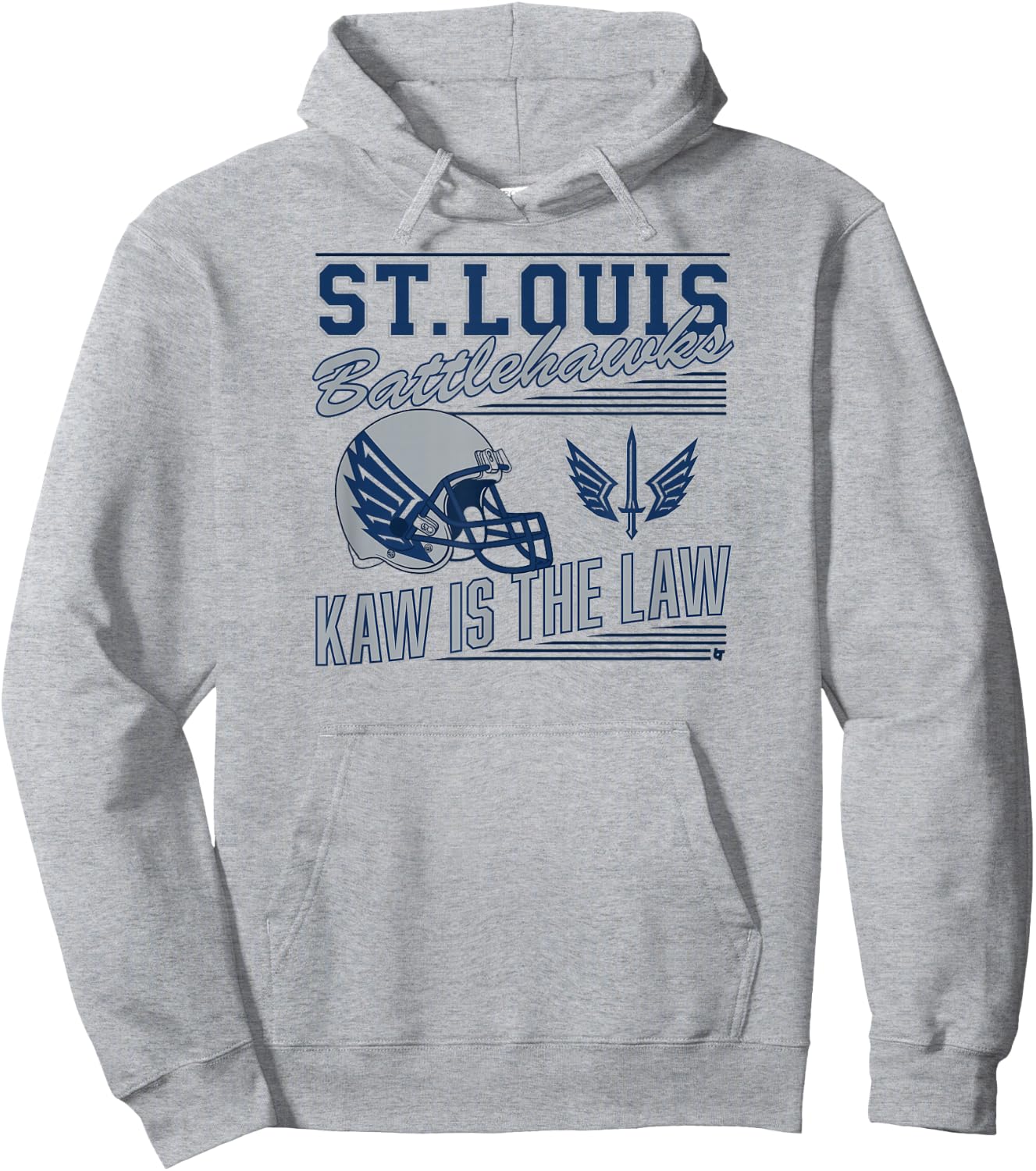 St. Louis Battlehawks - Retro Kaw is The Law (White) - UFL Hoodie - Hoodie | Ash