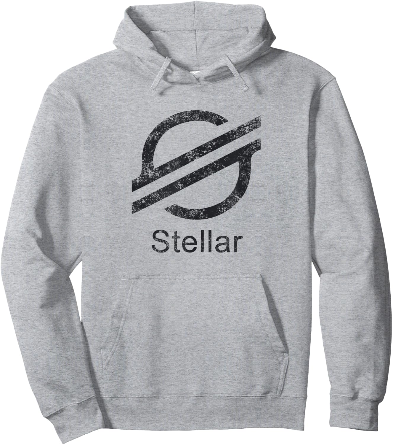 STELLAR LUMENS XLM Crypto Blockchain Token Dark Logo Hoodie - Hoodie | Ash