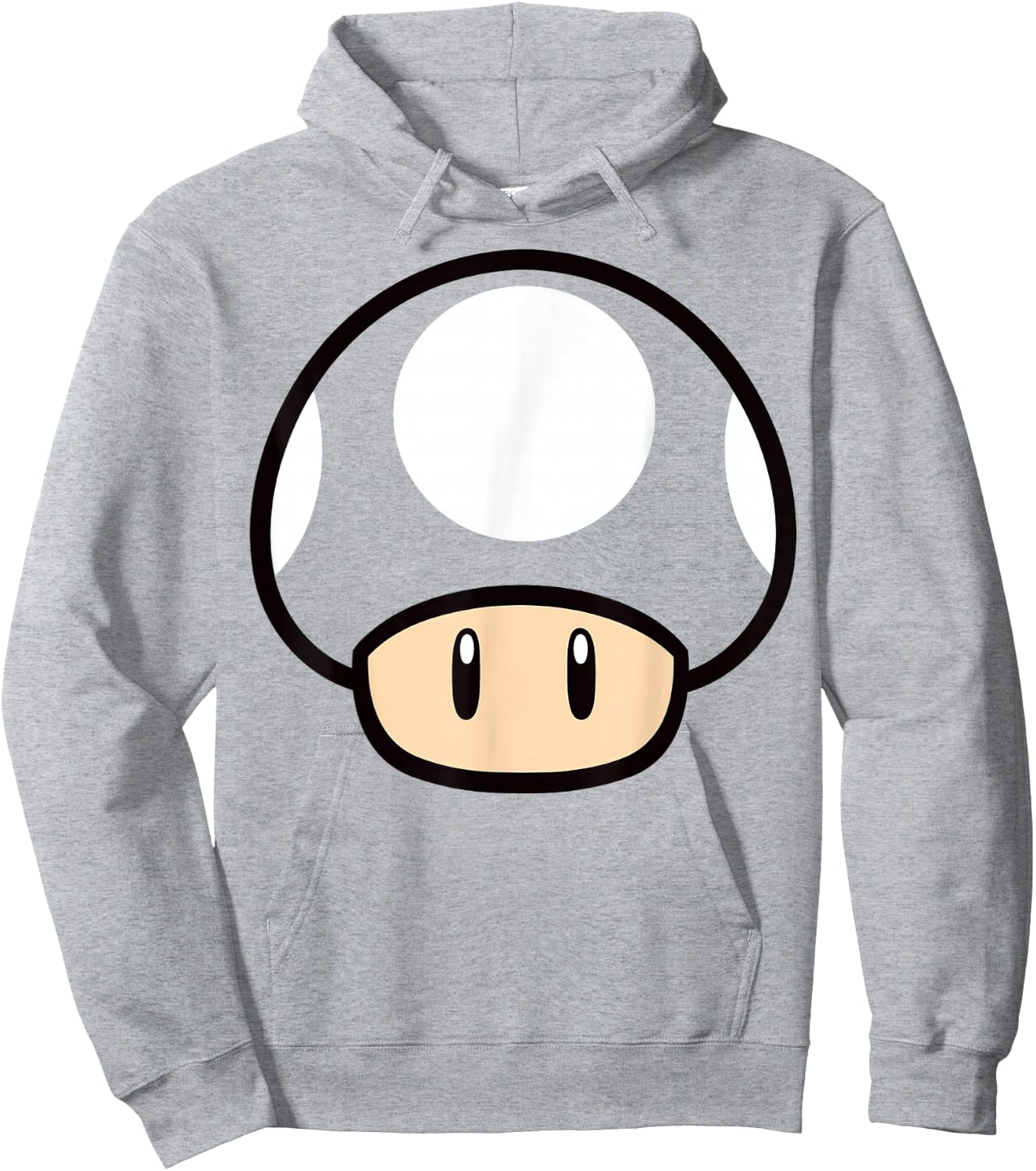 Super Mario Mushroom Large Face Hoodie - Hoodie | Ash
