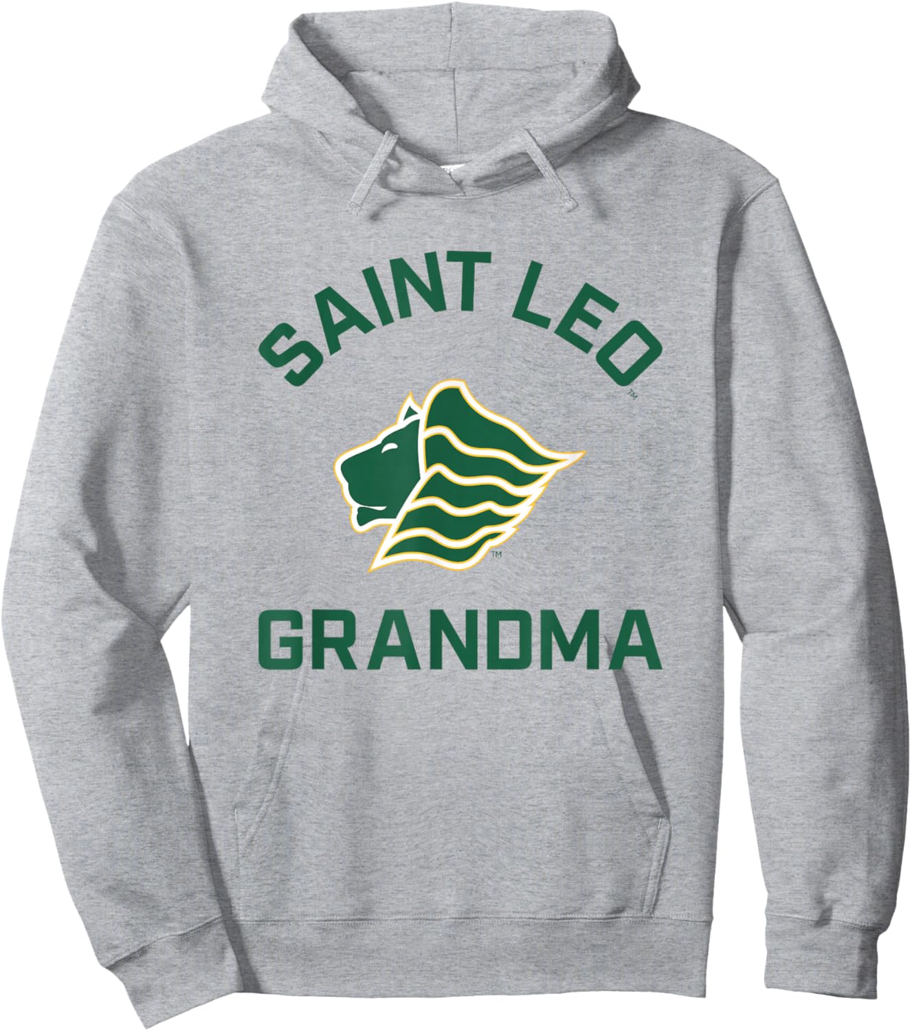 Saint Leo University Lions Arched Grandma Hoodie - Hoodie | Ash