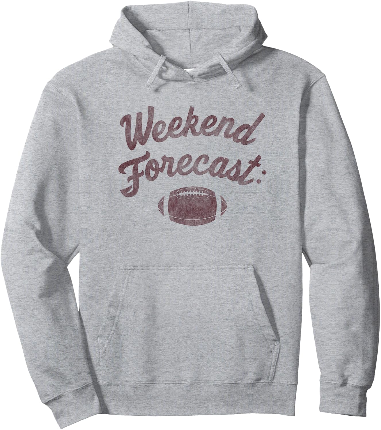 Fifth Sun Weekend Forecast Football Stamp Hoodie - Hoodie | Ash