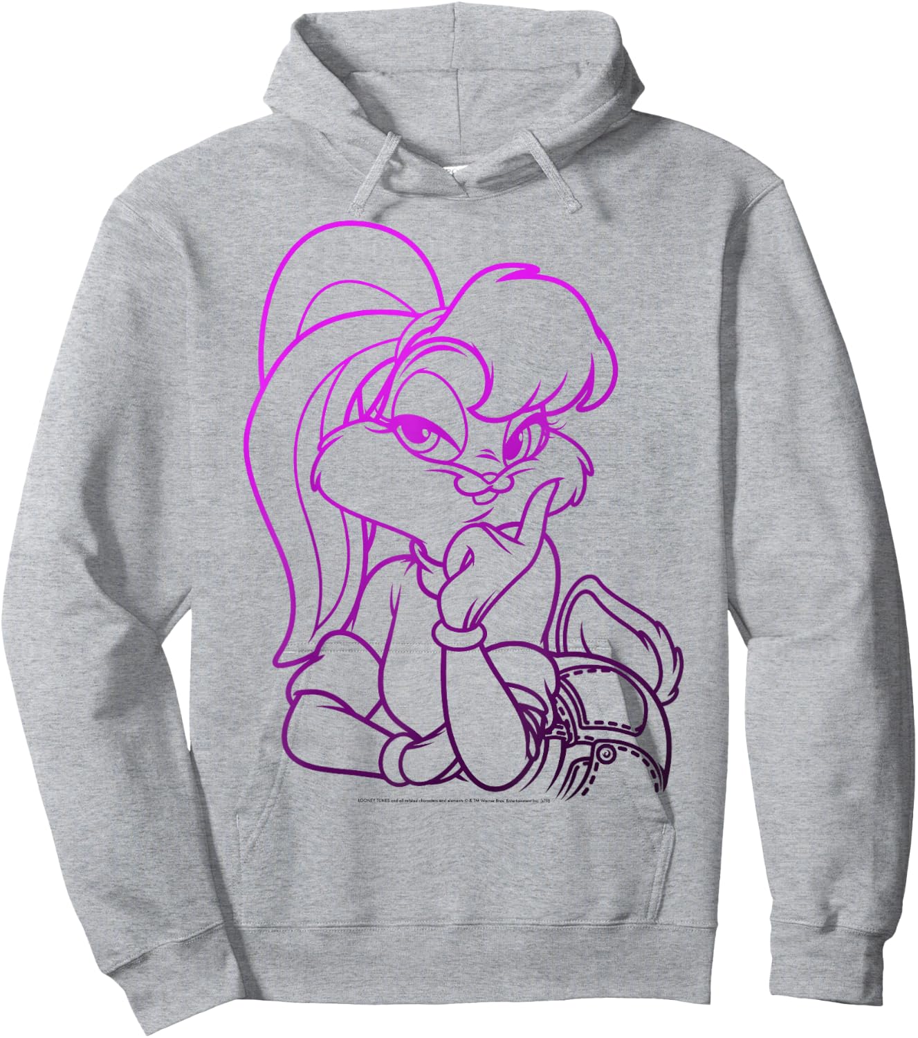 Looney Tunes Lola Bunny Gradient Outline Hoodie - Hoodie | Ash