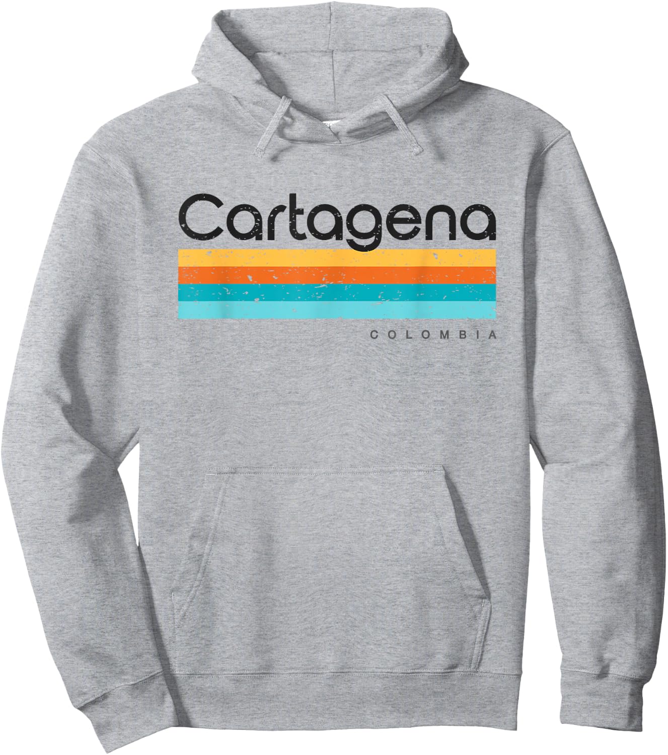 Vintage Cartagena Colombia Retro Design Hoodie - Hoodie | Ash