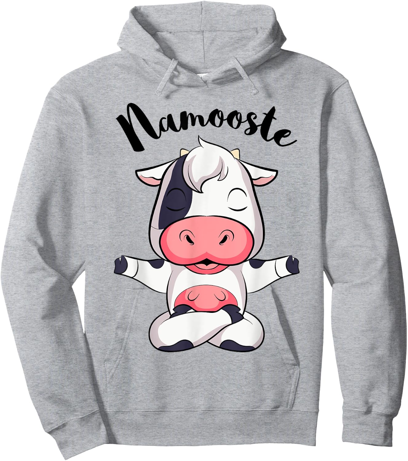 Namoostee Cow Shirt Women Girls Cow Lover Gifts Namaste Yoga Hoodie - Hoodie | Ash