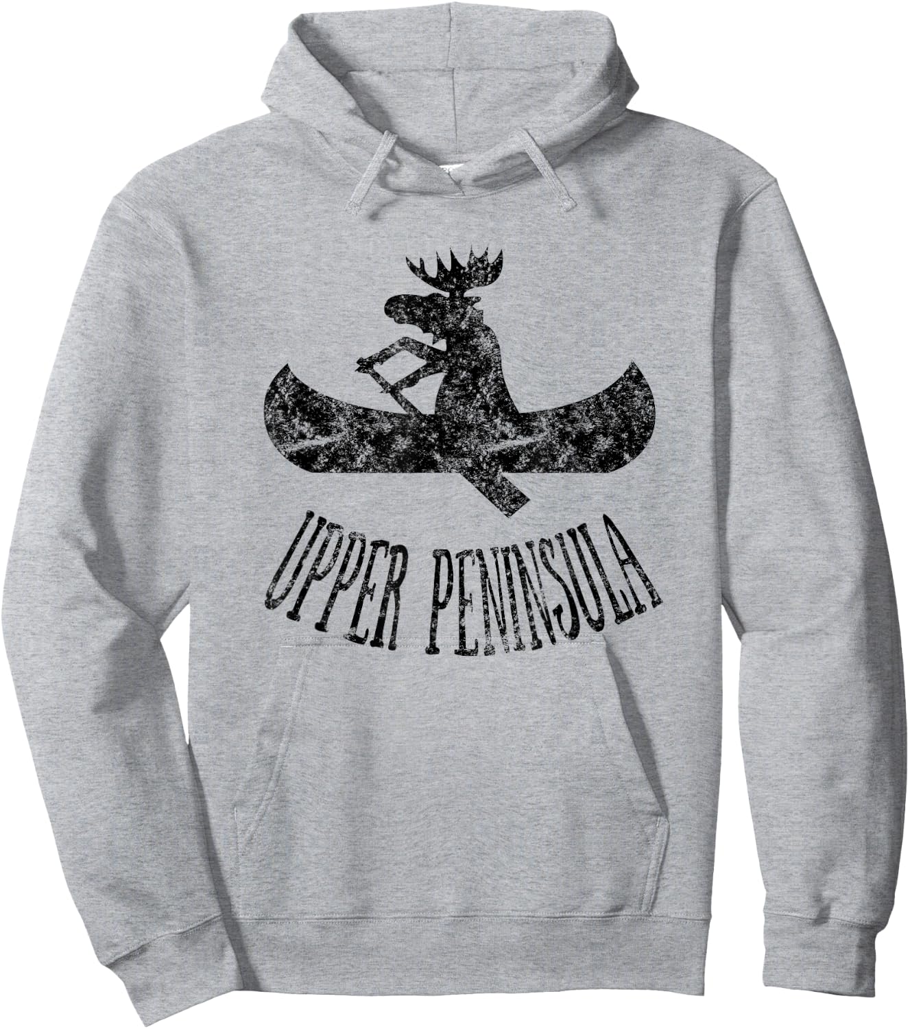 Upper Peninsula Moose Shirt Michigan Moose Gift Hoodie - Hoodie | Ash