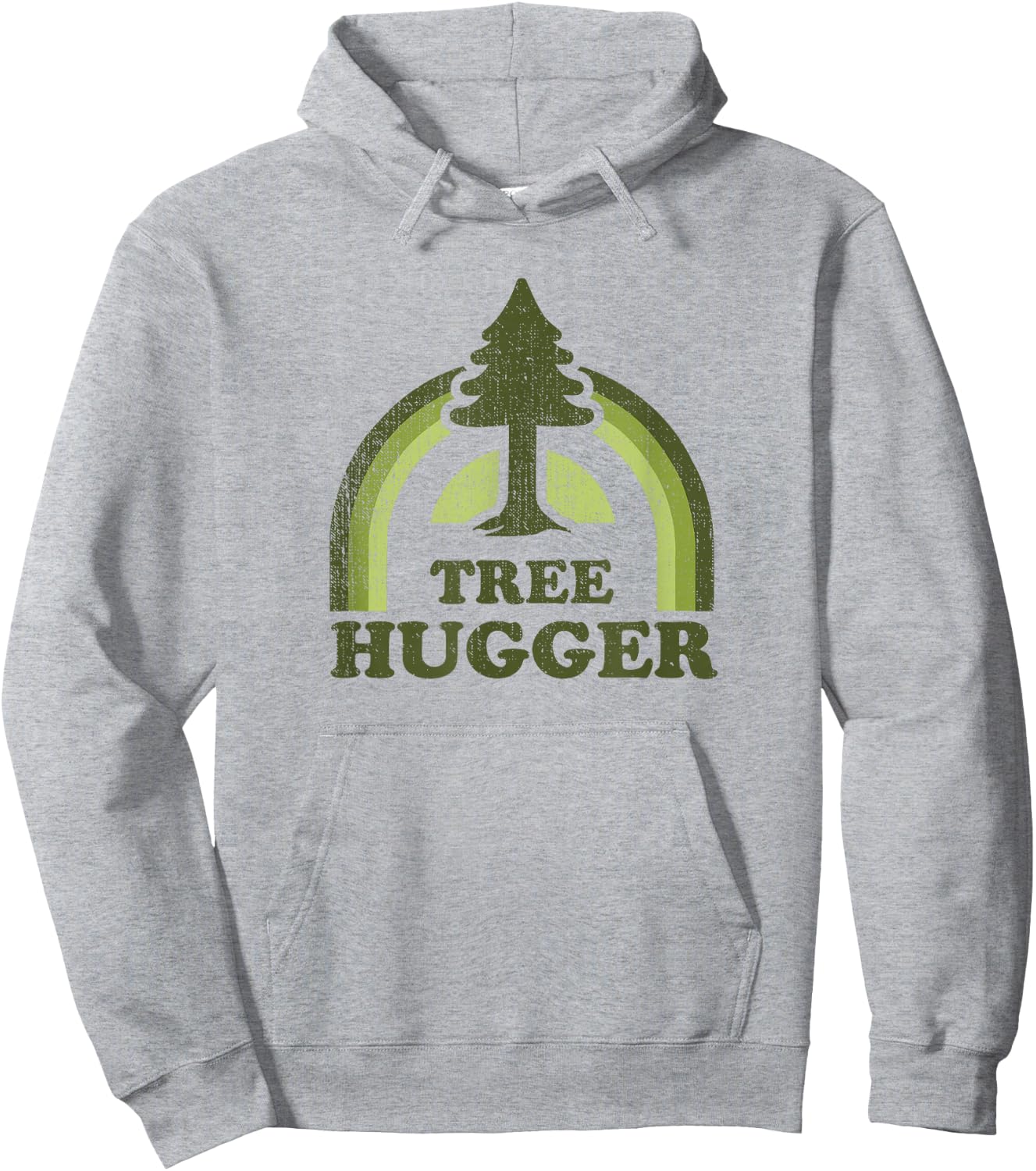 Tree Hugger Retro Vintage Environmental Nature Lover Hoodie - Hoodie | Ash