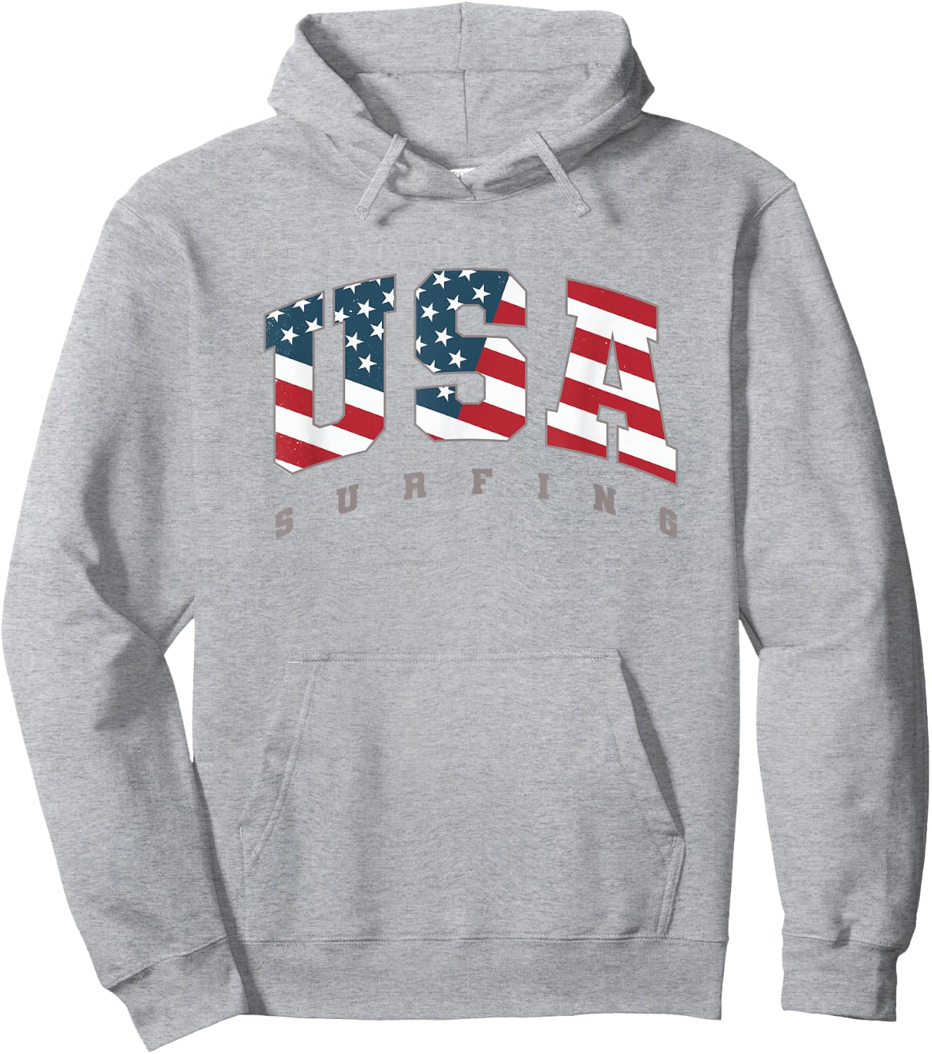USA Flag Team Surf Support Athlete Surfing Women Kids Men Hoodie - Hoodie | Ash