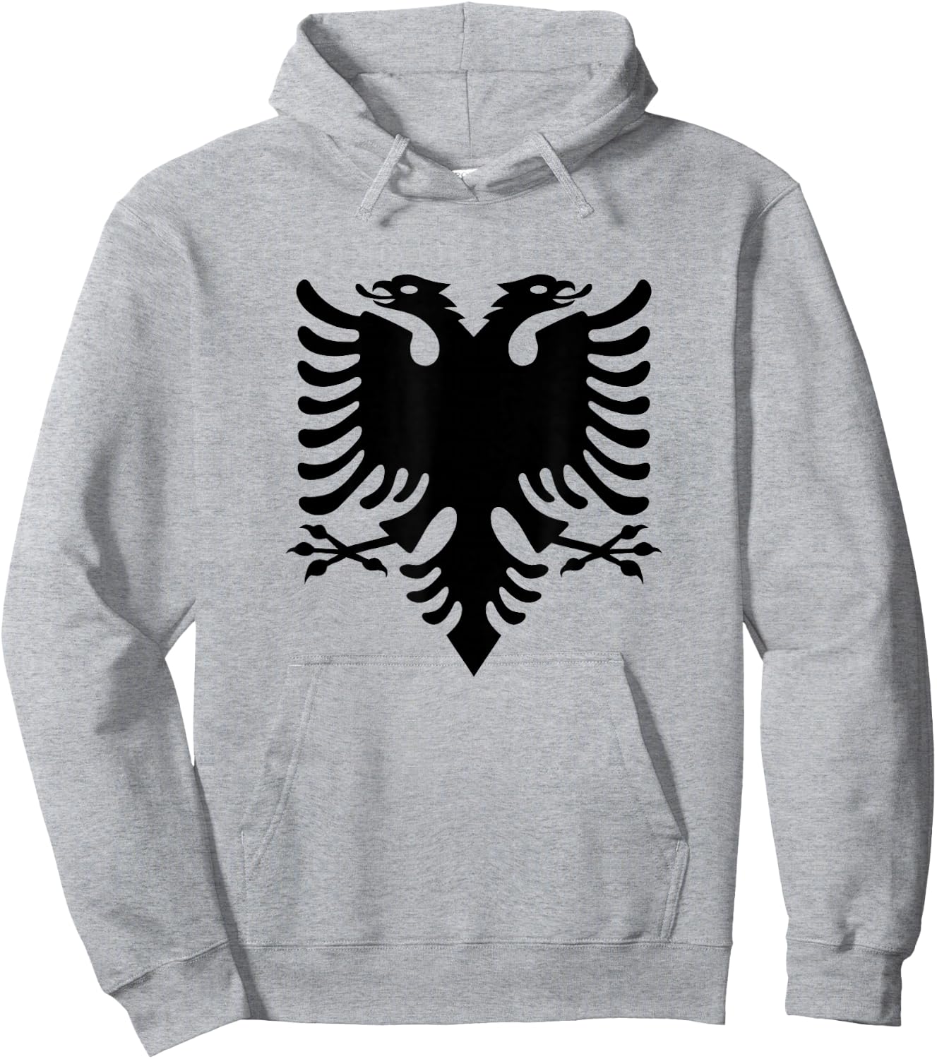 Albania Albanian Eagle Flag Hoodie - Hoodie | Ash