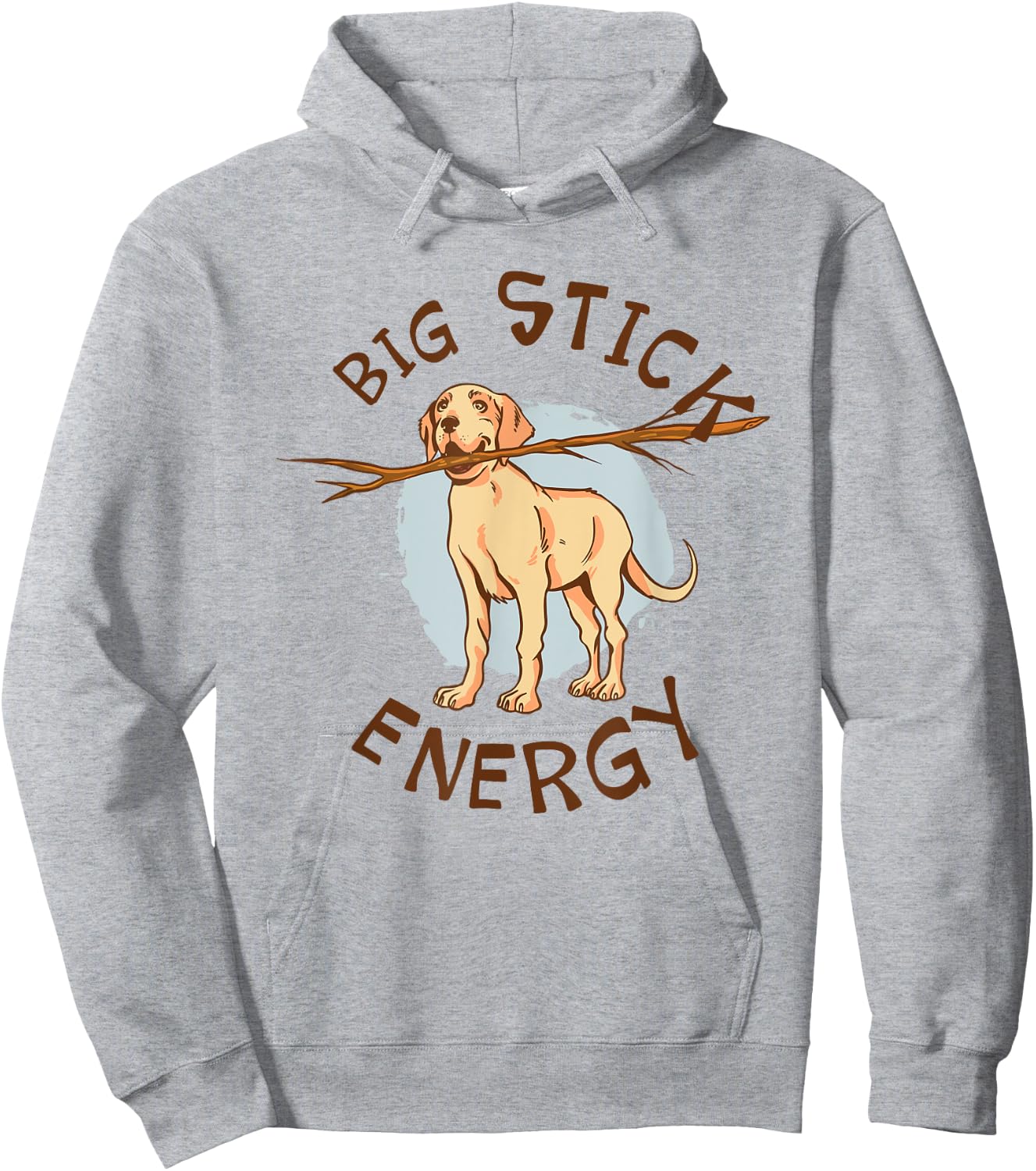 Big Stick Energy Cute Yellow Labrador Retriever Owner Hoodie - Hoodie | Ash