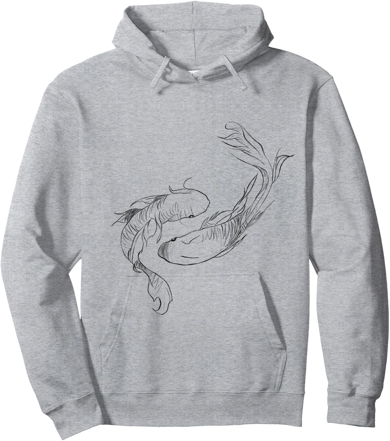 Koi Ying Yang floating Nishikigoi Koi carp fish lover Hoodie - Hoodie | Ash