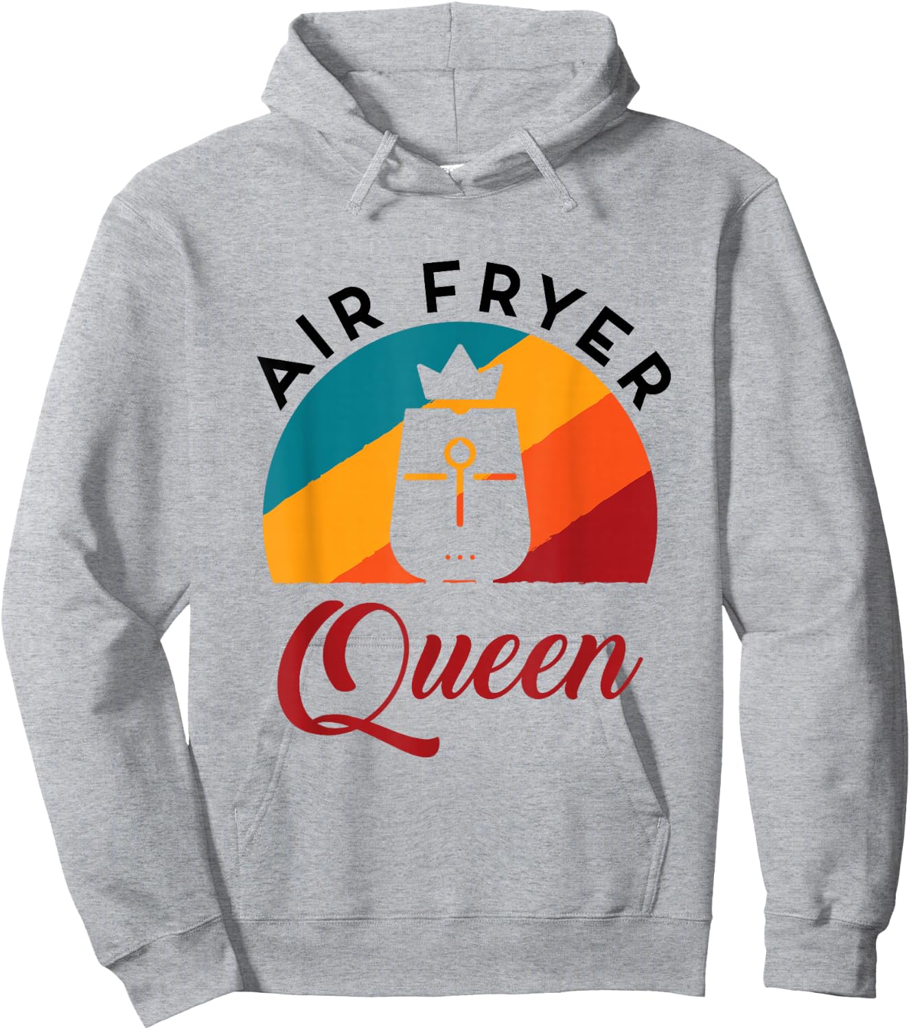 Air Fryer Queen Cooking Lover Women Cute Fried Food Cook Hoodie - Hoodie | Ash