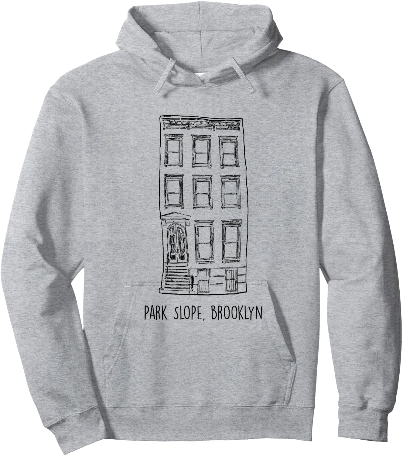 Park Slope Brooklyn Brownstone Hoodie - Hoodie | Ash