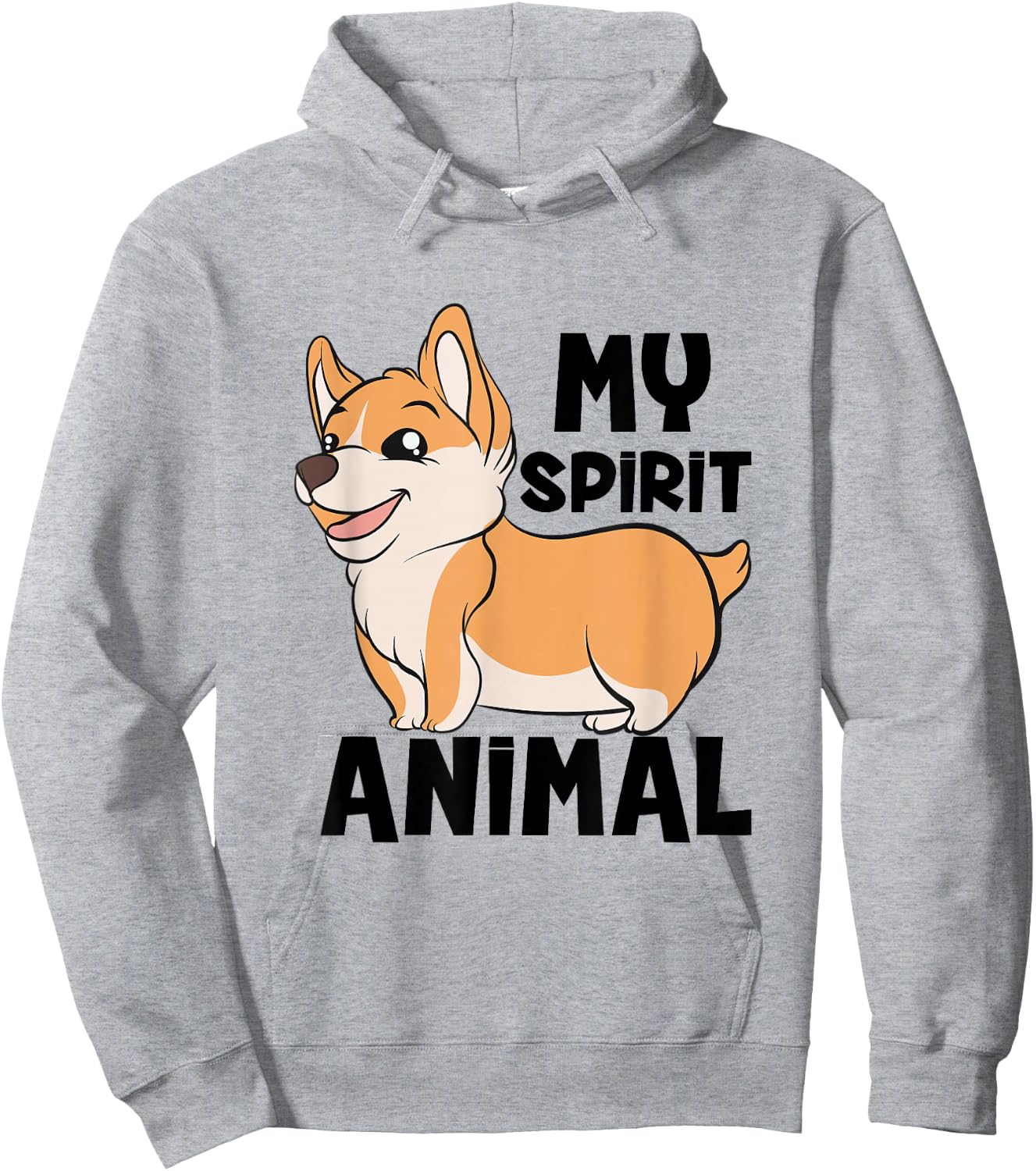 My Spirit Animal Is A Corgi Dog Funny Corgi Gift Hoodie - Hoodie | Ash