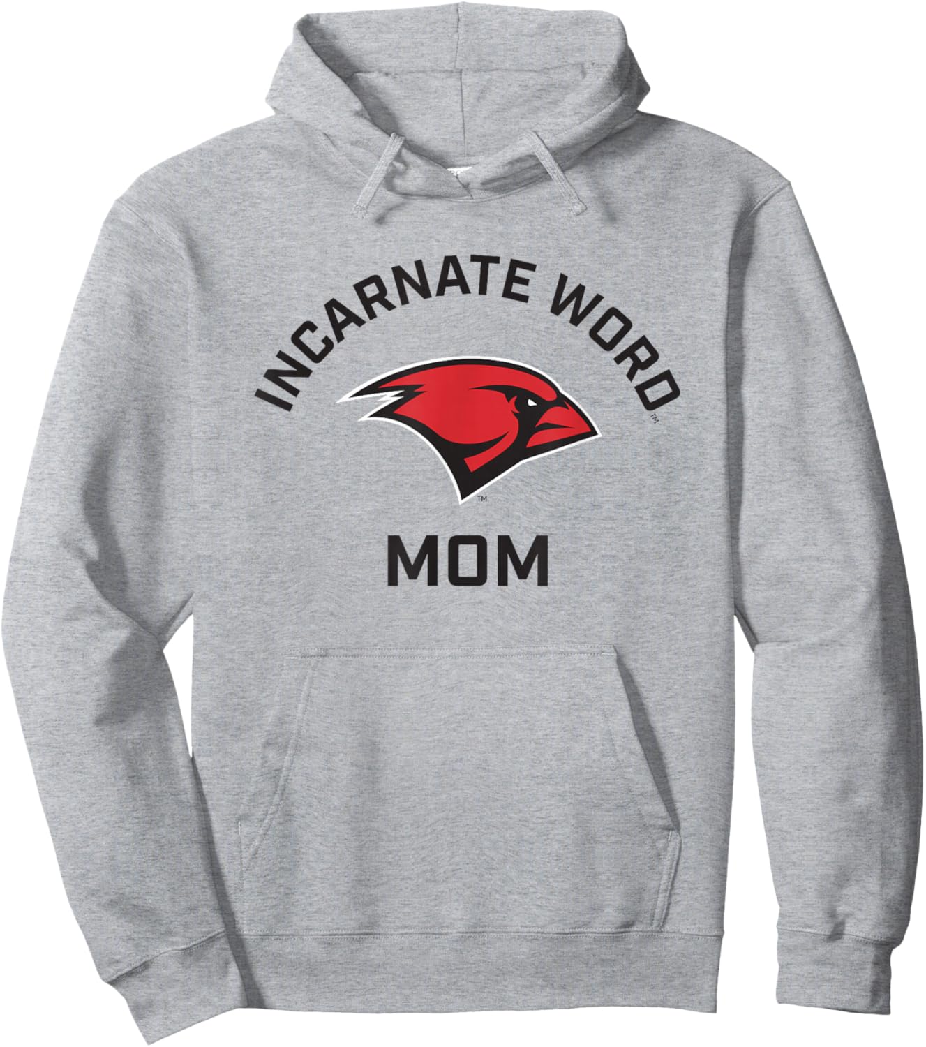 University of the Incarnate Word UIW Cardinals Arched Mom Hoodie - Hoodie | Ash