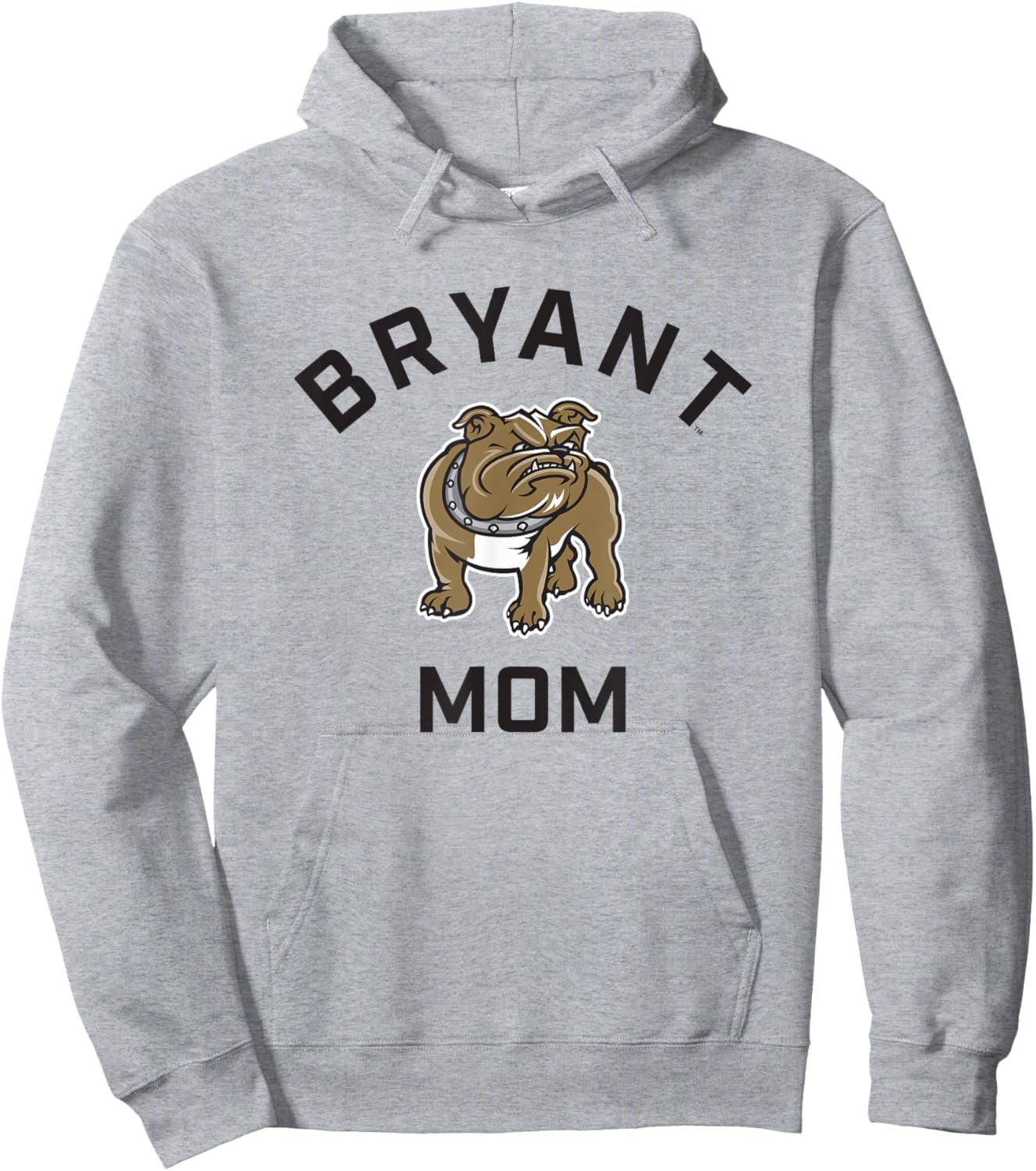 Bryant University Bulldogs Arched Mom Hoodie - Hoodie | Ash