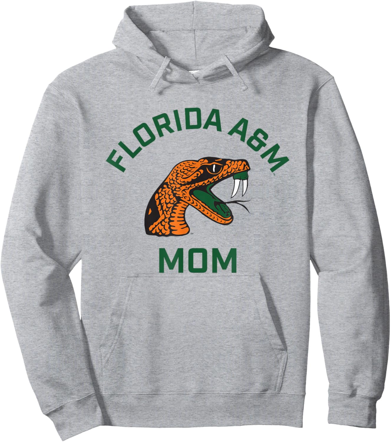 Florida A&M University FAMU Rattlers Arched Mom Hoodie - Hoodie | Ash