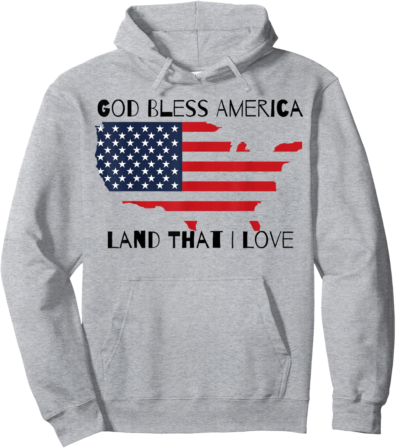 God Bless America USA Hoodie - Hoodie | Ash
