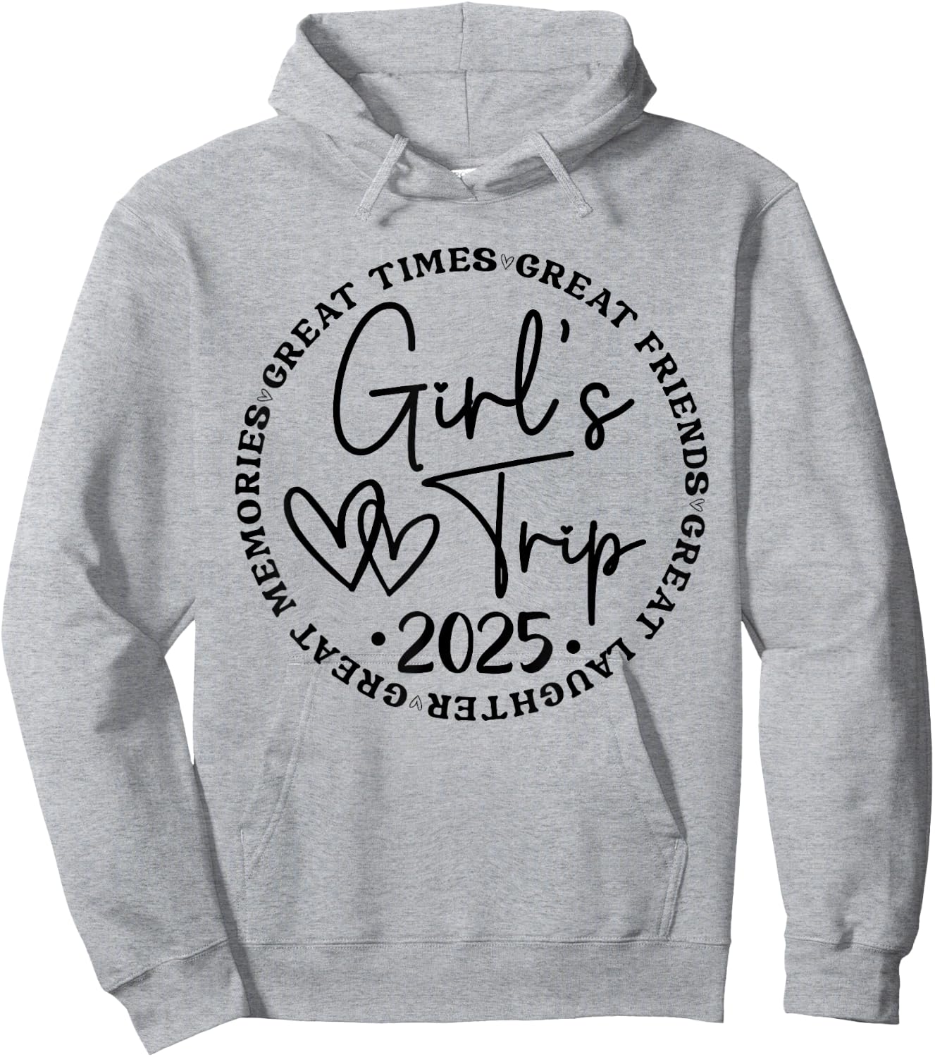 Girls Trip 2025 Women Weekend Vacation Matching for Birthday Hoodie - Hoodie | Ash