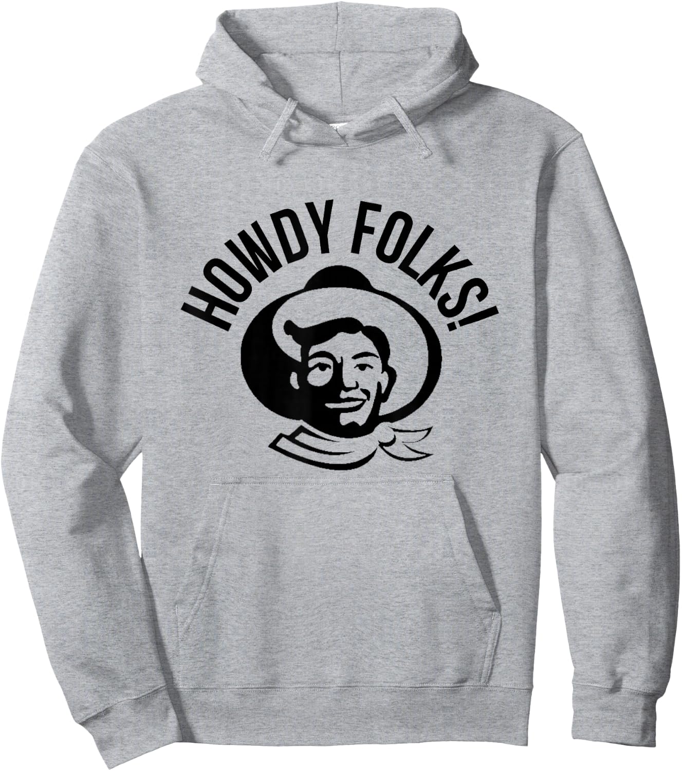 Howdy Folks State Fair Texas Cowboy Hoodie - Hoodie | Ash