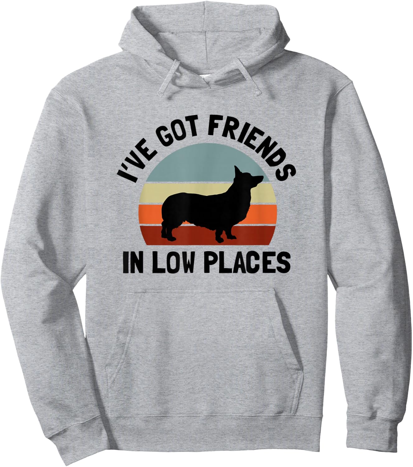 Ive Got Friends In Low Places Welsh Corgi Dog Lover Men Women Hoodie - Hoodie | Ash