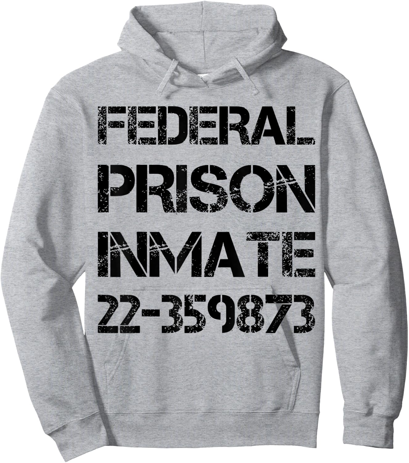 Halloween Federal Prison Jail Inmate Prisoner Costume Hoodie - Hoodie | Ash