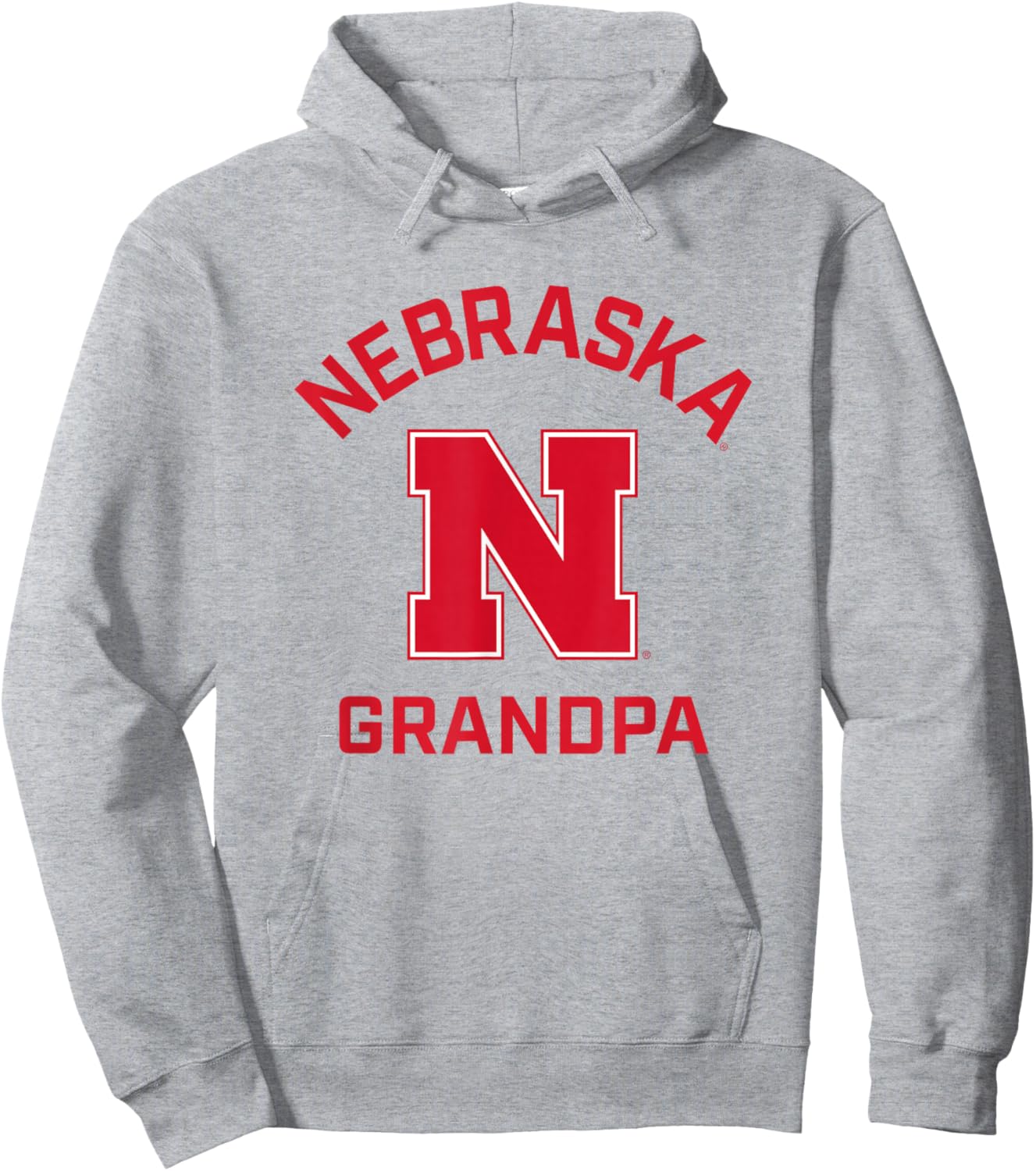 University of Nebraska Cornhuskers Arched Grandpa Hoodie - Hoodie | Ash