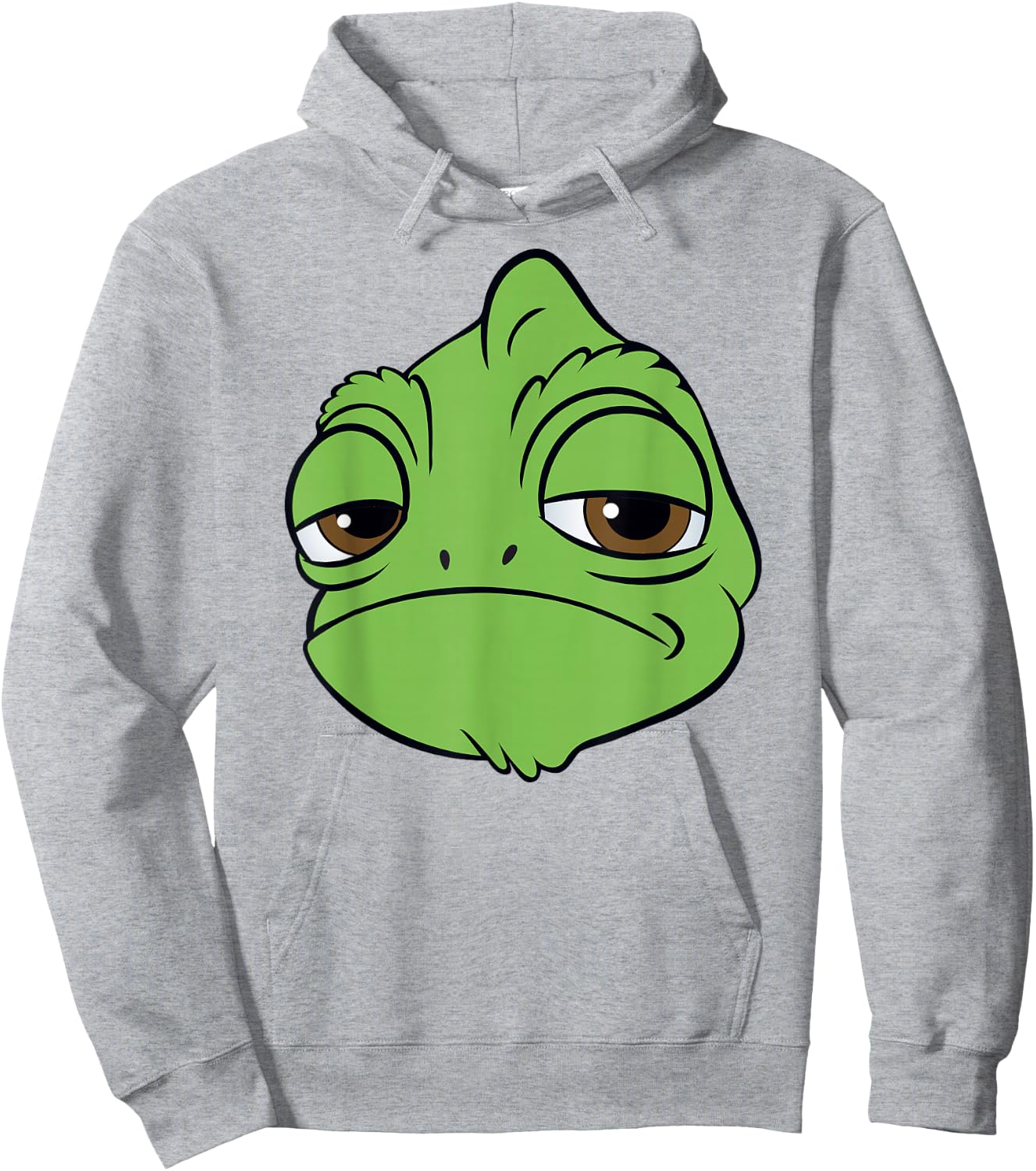 Disney Tangled Pascal Classic Big Face Big Chest Portrait Hoodie - Hoodie | Ash